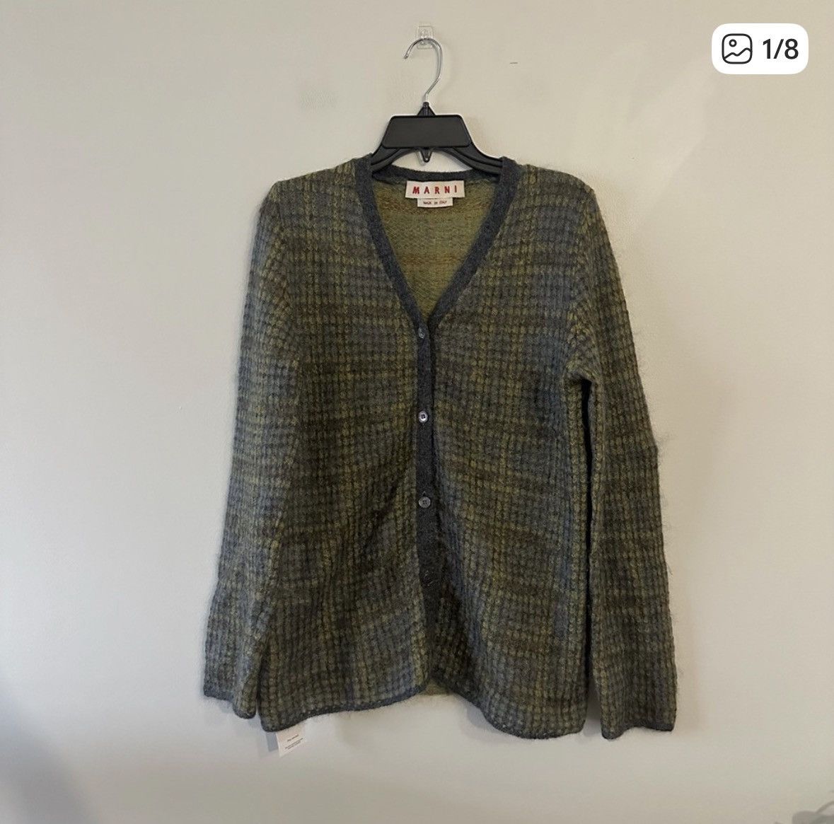 Marni Marni Plaid Mohair Wool Cardigan Size US S / EU 44-46 / 1 - 1 Thumbnail