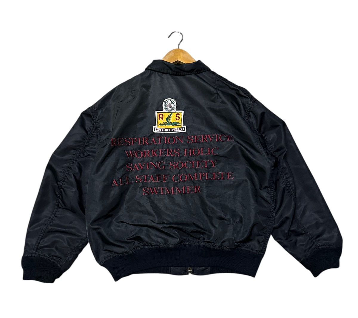 Vintage Buso company worker holic bomber jacket