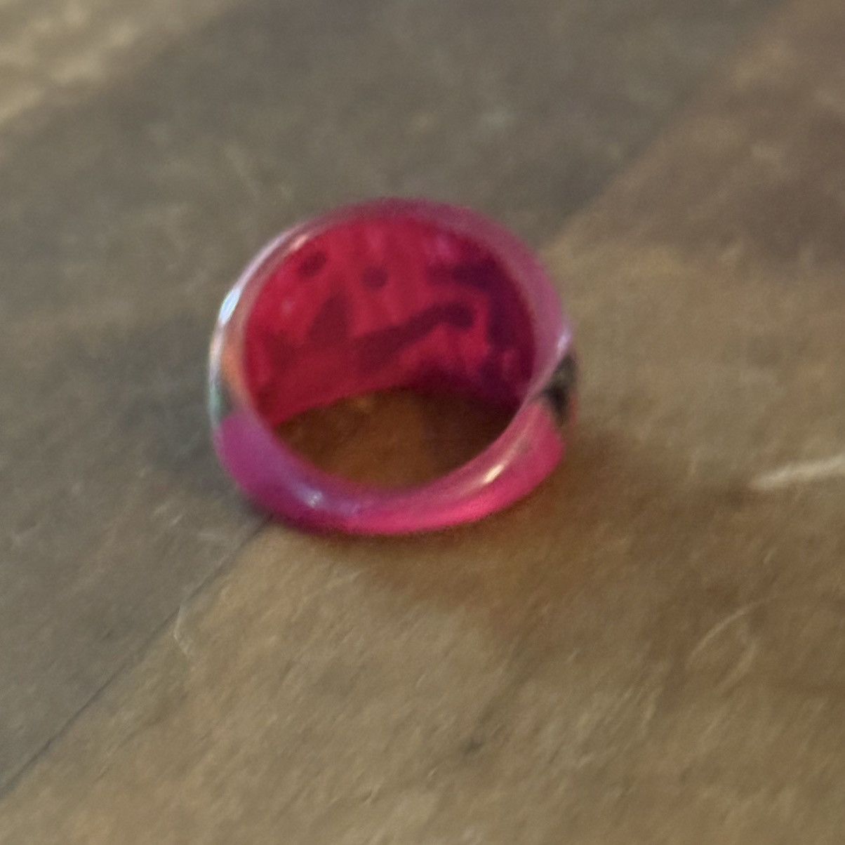 Vintage Vintage pink acrylic sun print dome ring Size ONE SIZE - 6 Thumbnail