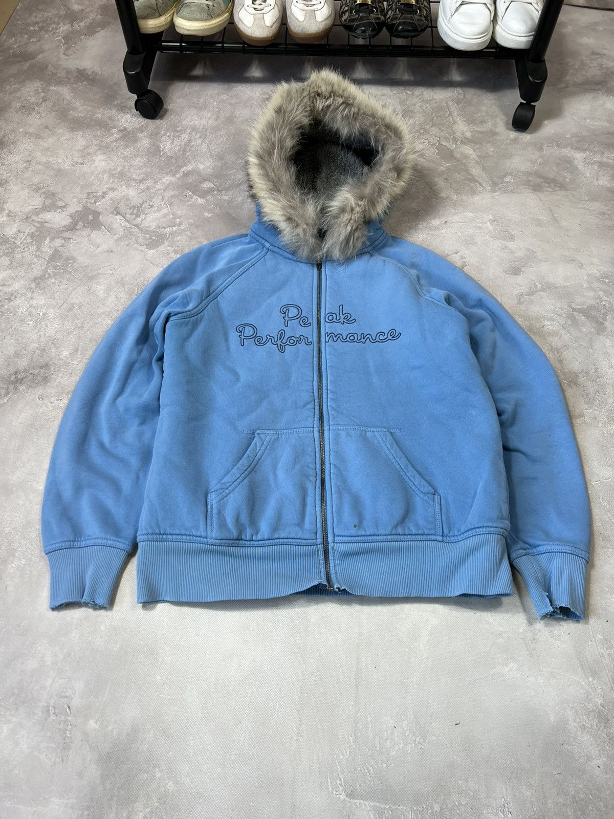 Vintage Vintage IfSixWasNine Style Peak Performance Fur Faux Hoodie Size L / US 10 / IT 46 - 2 Thumbnail