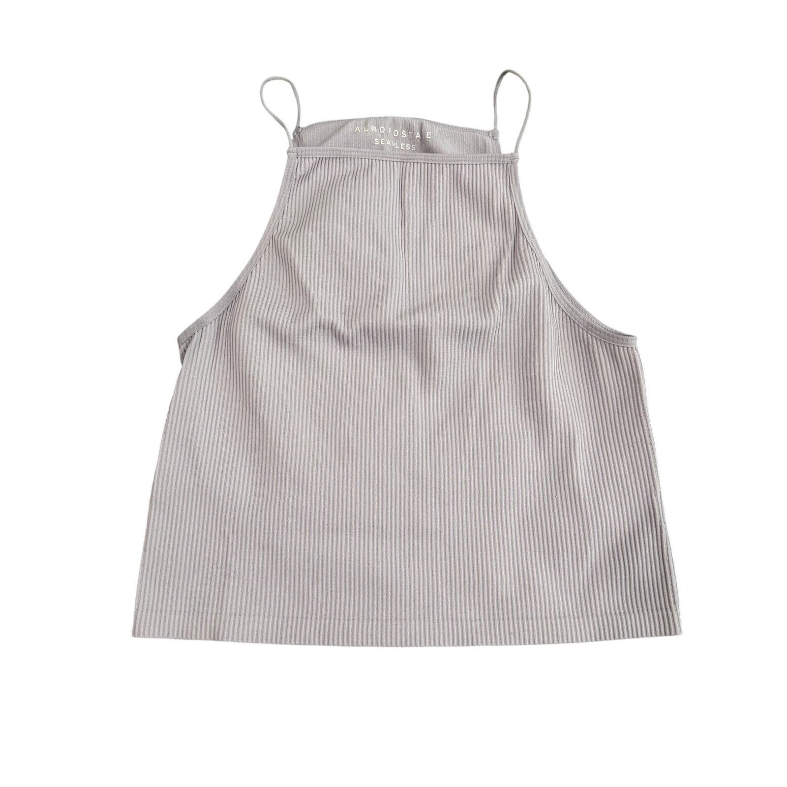 Aeropostale Aeropostale Seamless Ribbed Halter Crop Top Lilac, Size XL Size XL / US 12-14 / IT 48-50 - 1 Thumbnail
