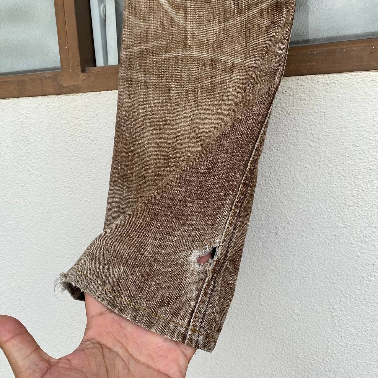 Edwin × Vintage FLARED VINTAGE EDWIN BLUETRIP JAPAN BROWNCLAWMARK DISTRESSED Size US 28 / EU 44 - 6 Thumbnail