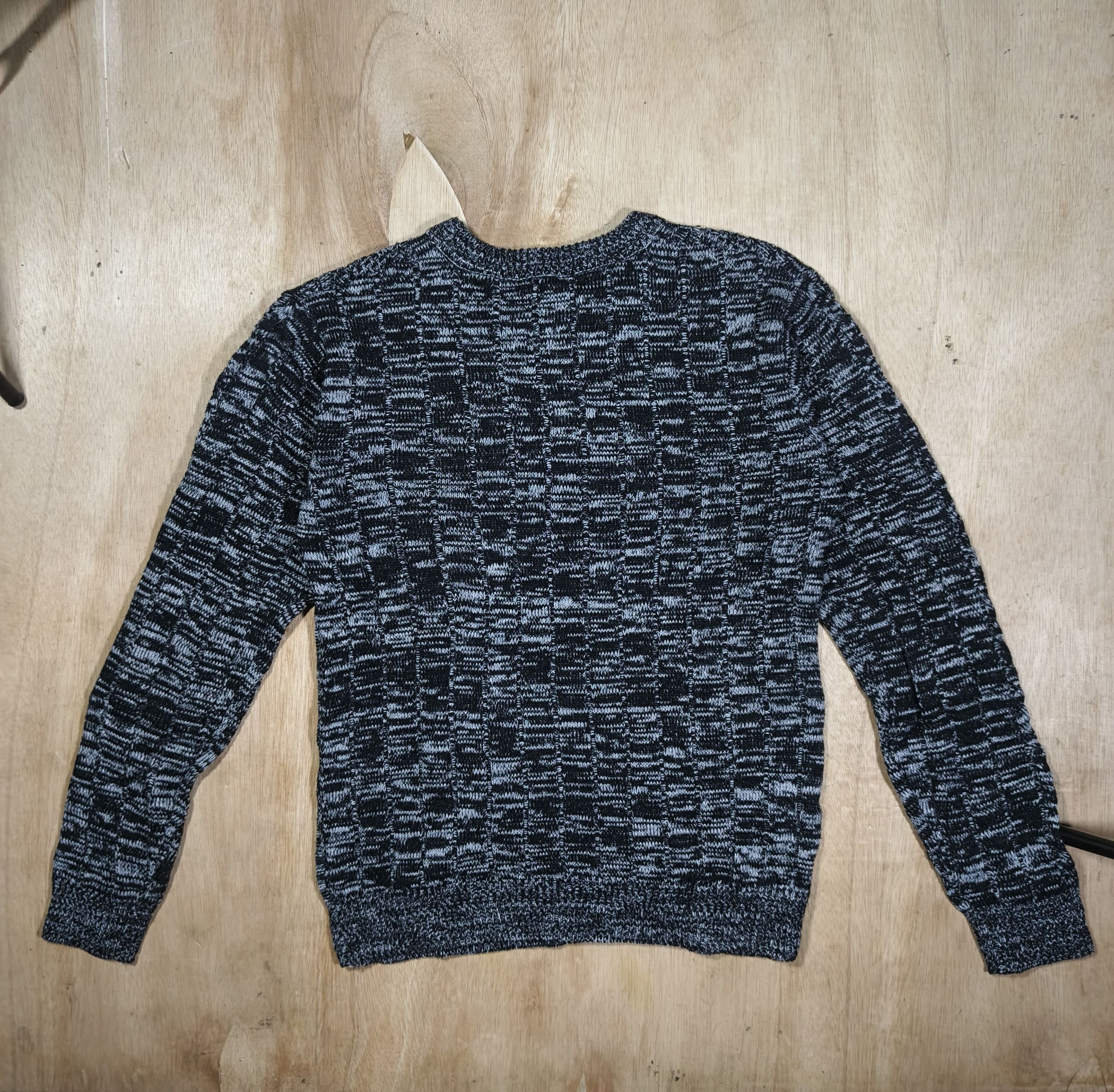 semanticdesign Semanticdesign Black&Grey Marled Cable Knitwear Size US L / EU 52-54 / 3 - 6 Thumbnail