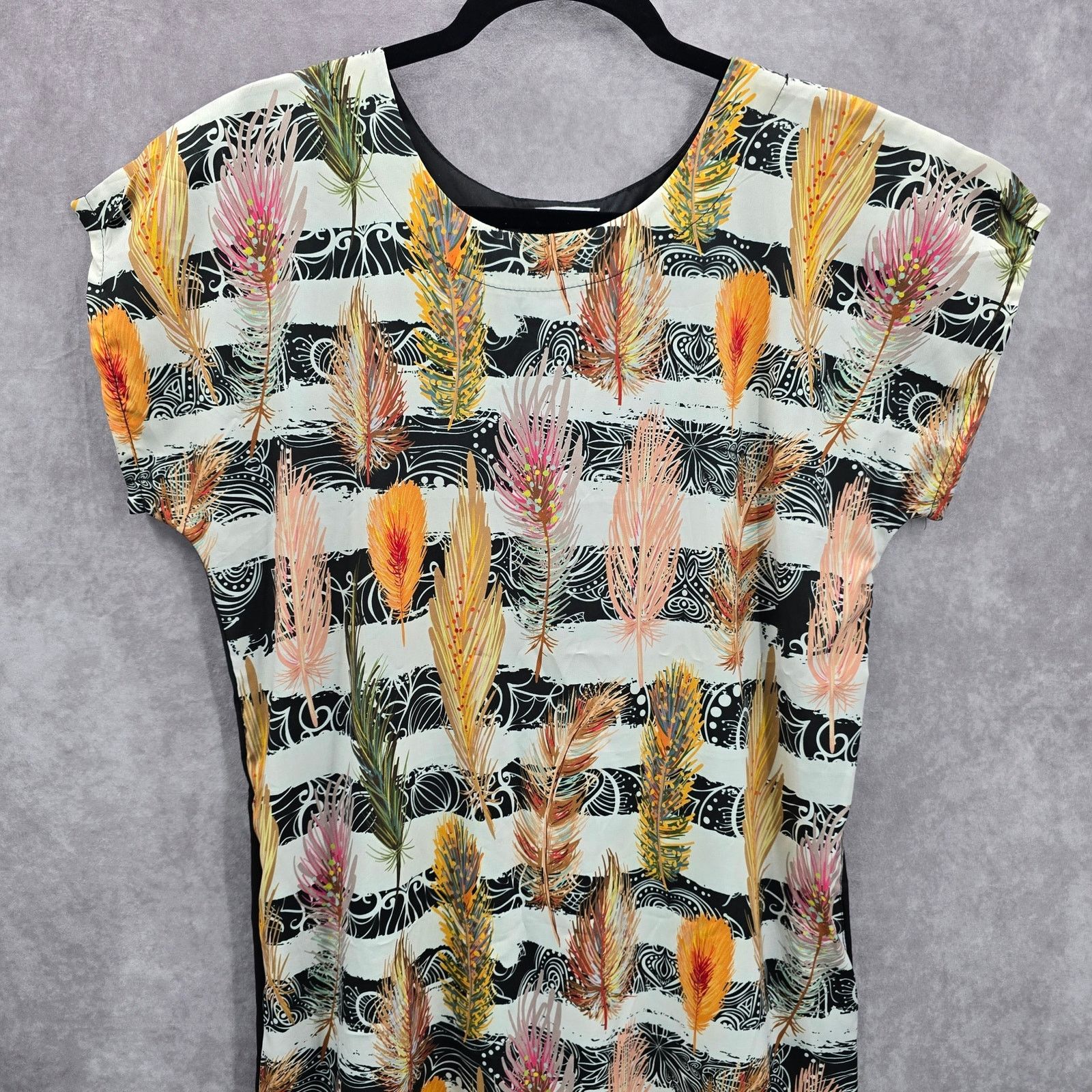 Other Takaya Siam Black Short Sleeve Maxi Feather Sheer Ruffle M Size M / US 6-8 / IT 42-44 - 3 Thumbnail