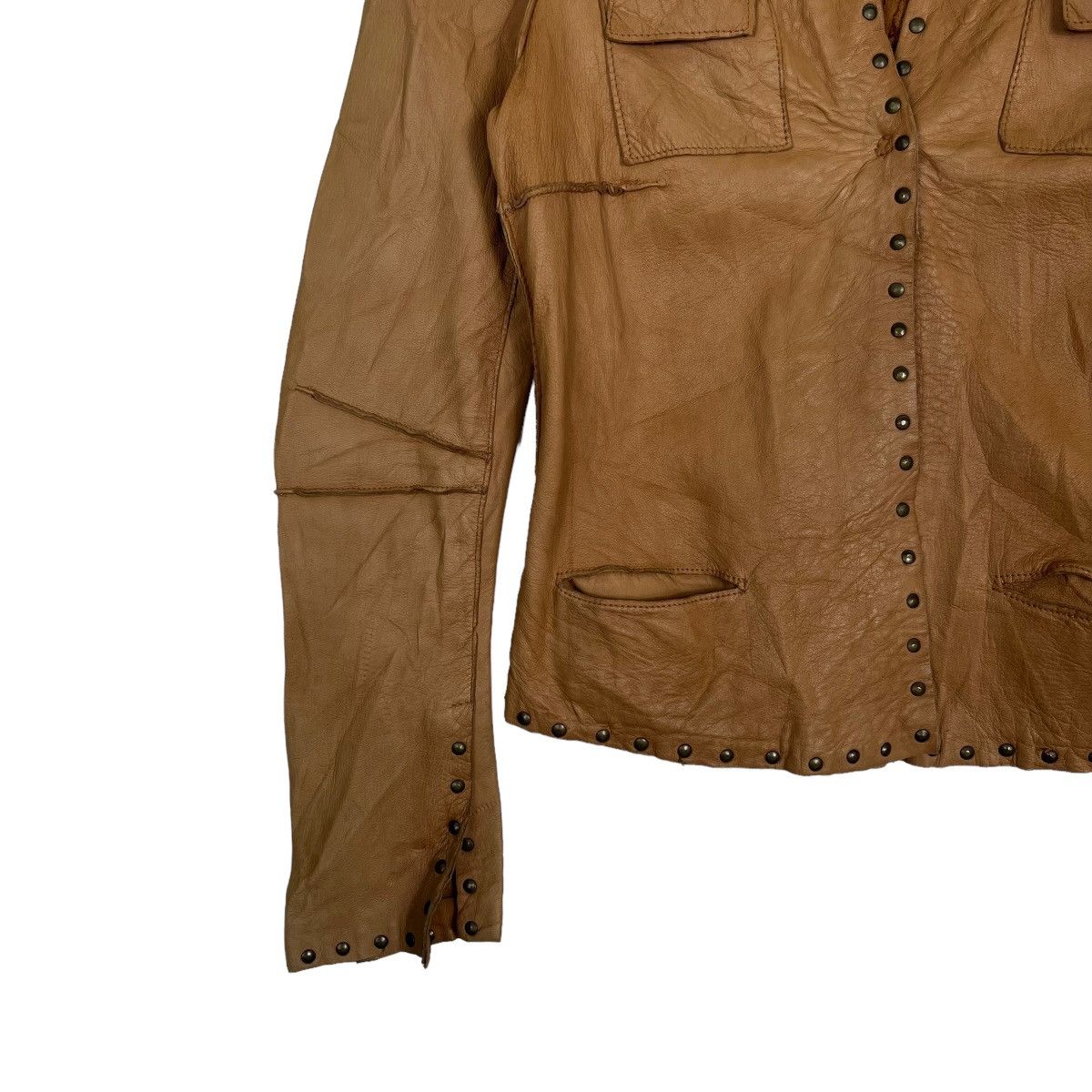 Designer 🔥 BLUR LEATHER JACKET MADE IN ITALY Size US XS / EU 42 / 0 - 4 Thumbnail