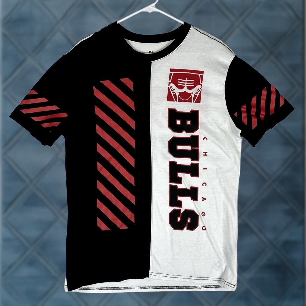 NBA Chicago Bulls Men's L T-Shirt NBA All Over Front Print Black Short Sleeve Size US L / EU 52-54 / 3 - 1 Thumbnail