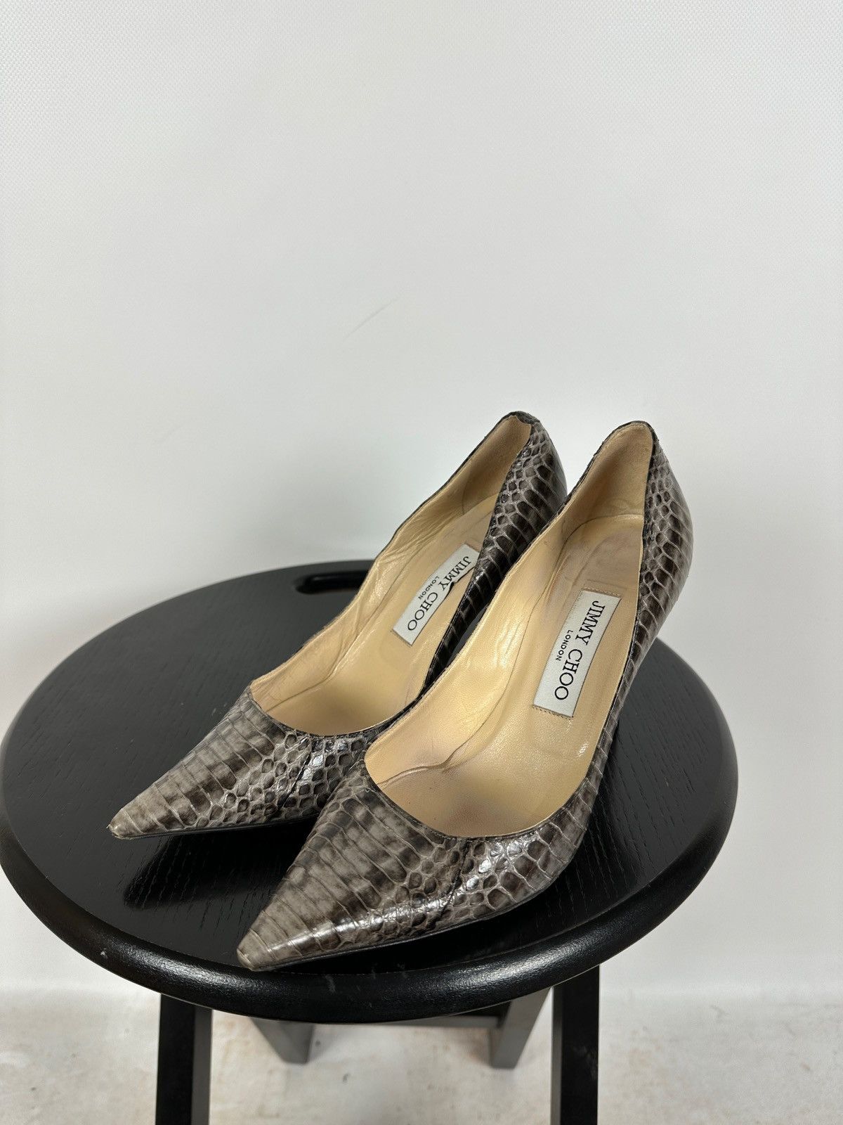 Jimmy Choo Jimmy Choo Pumps Croc Embossed Heels Pointed Toe Size 36 1/2 Size US 6.5 / IT 36.5 - 10 Thumbnail
