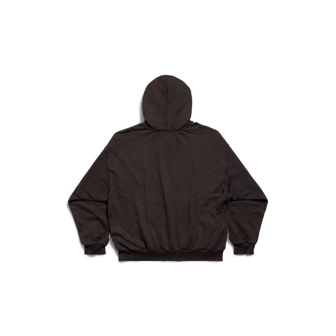 Balenciaga o1srvl11e1025 Nologo Hoodie Medium Fit in Black/Grey Size XS / US 0-2 / IT 36-38 - 6 Thumbnail
