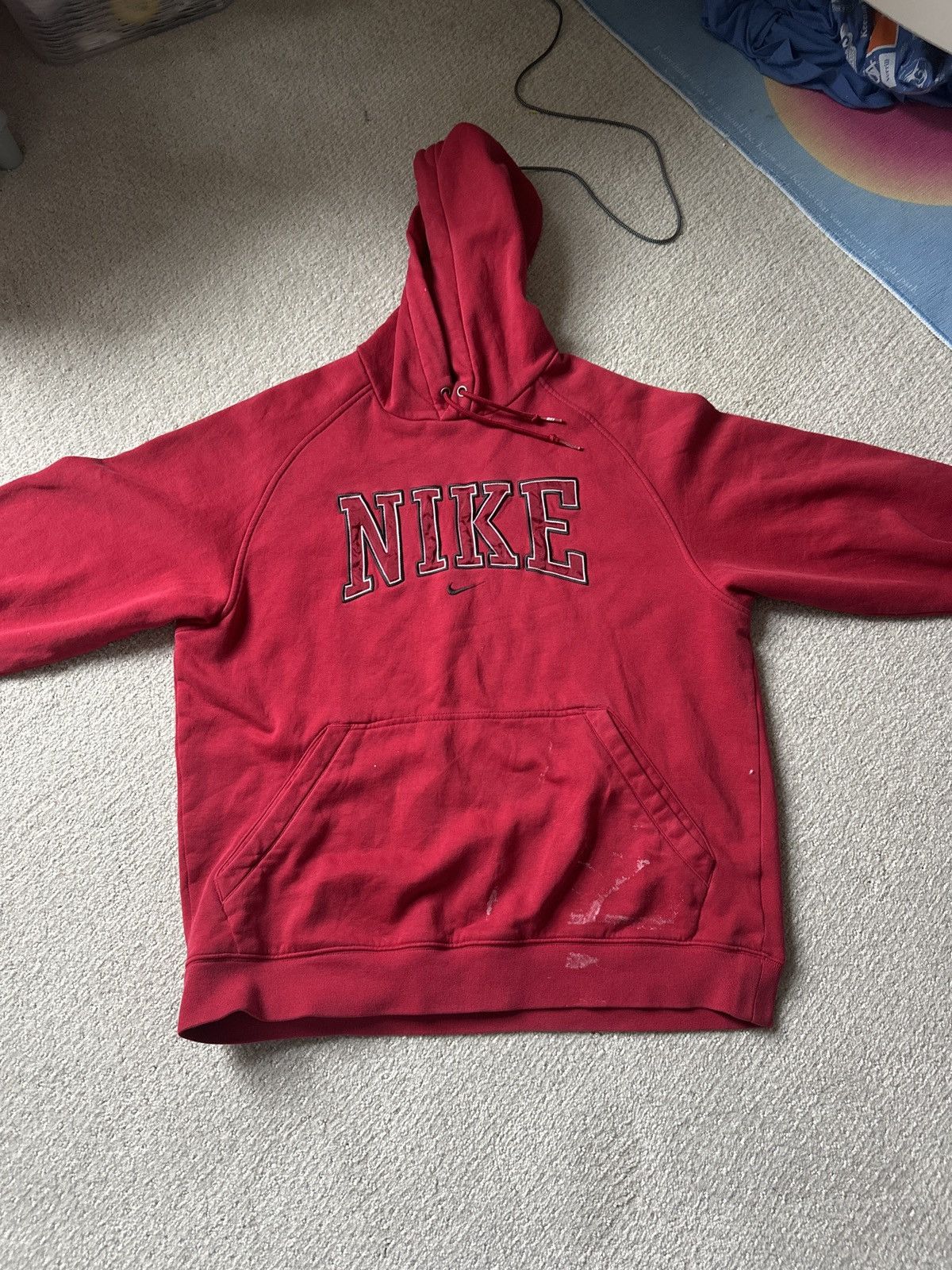 Nike Vintage Nike Red hoodie Size US M / EU 48-50 / 2 - 1 Thumbnail