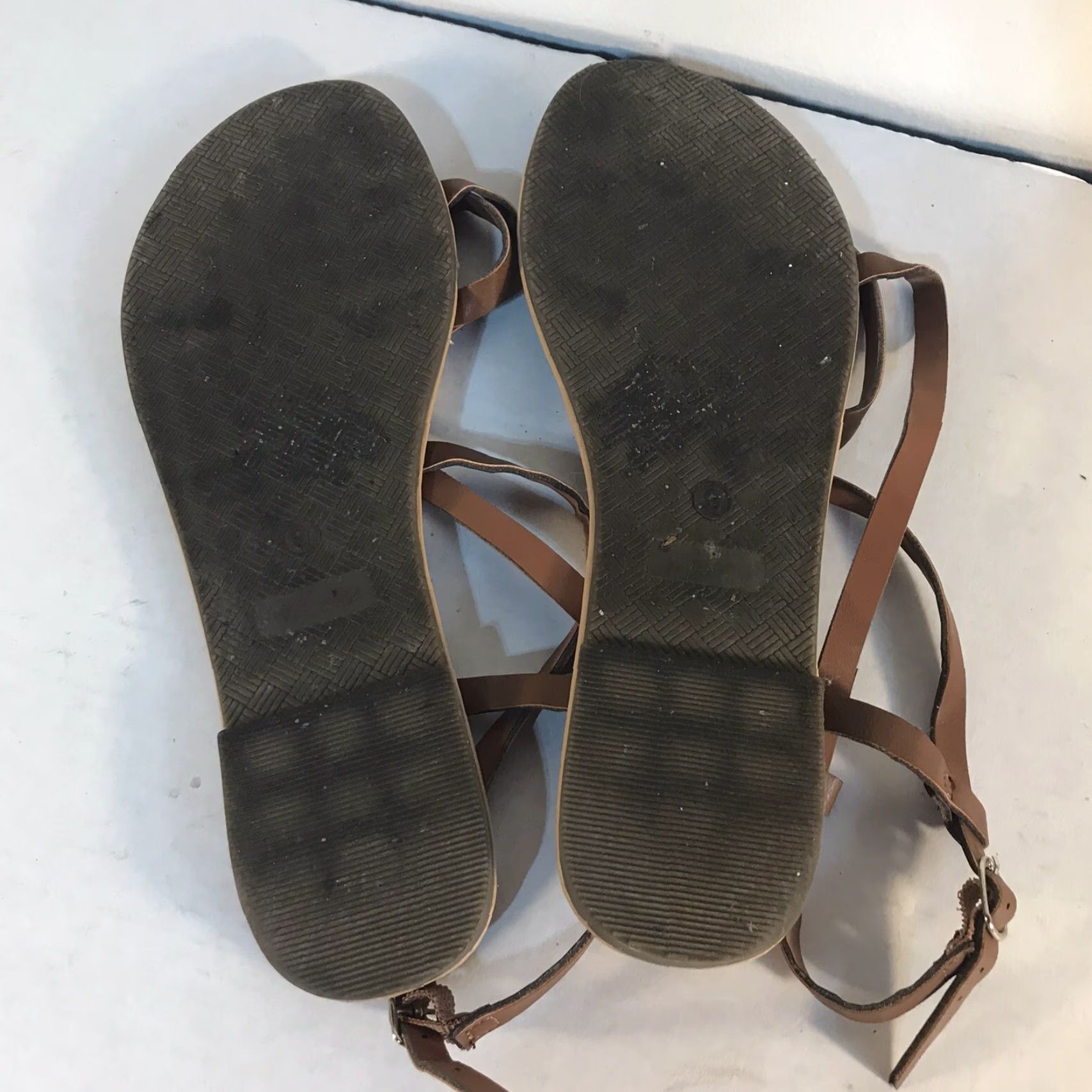 Twisted X Twisted Brown Leather Strappy Flat Sandals Womens Size 9 Adjustable Buckle Comfort Size US 9 / IT 39 - 5 Thumbnail