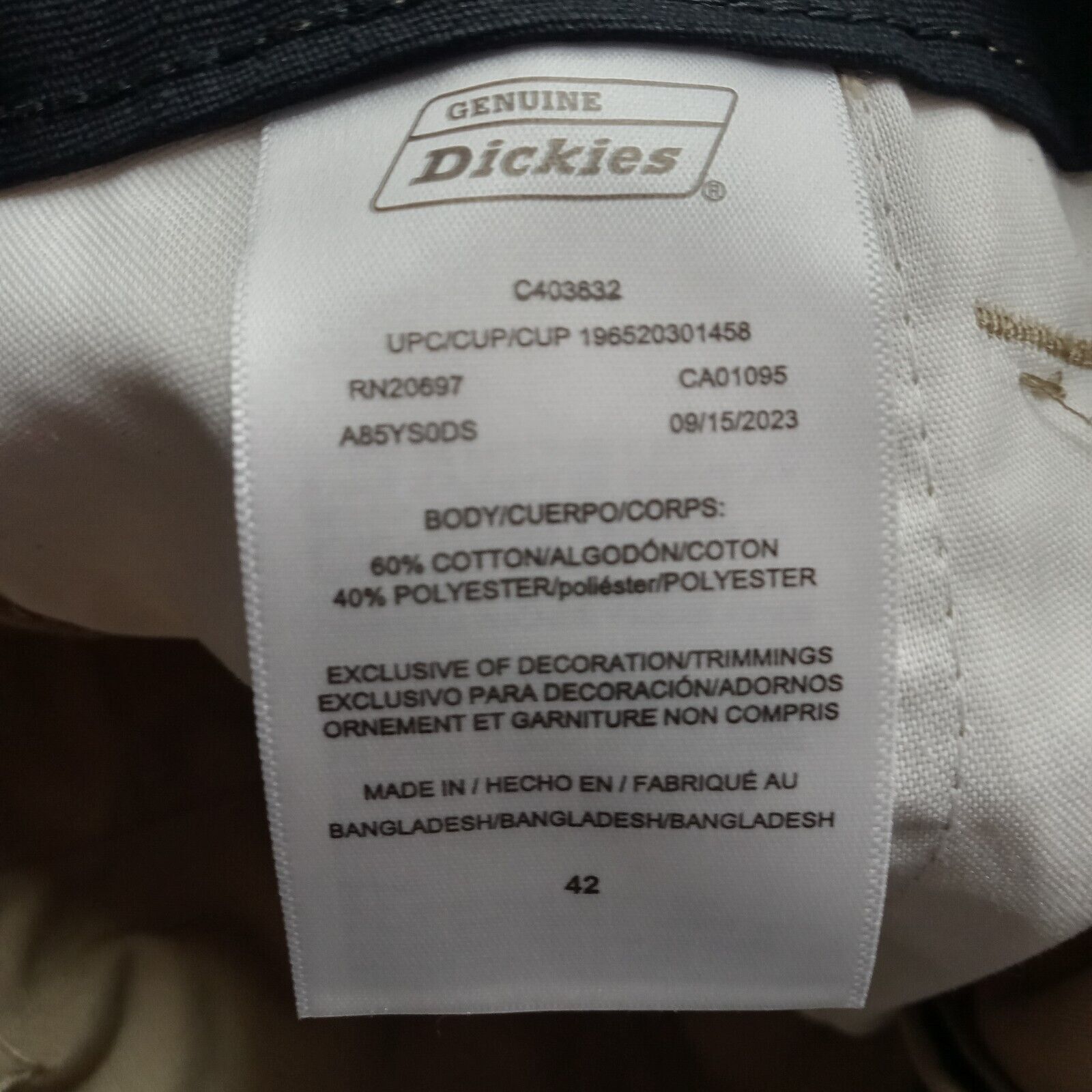 Dickies Dickies Cargo Shorts Men's 42 Beige Relaxed Fit 11" Inseam Size US 42 / EU 58 - 2 Thumbnail