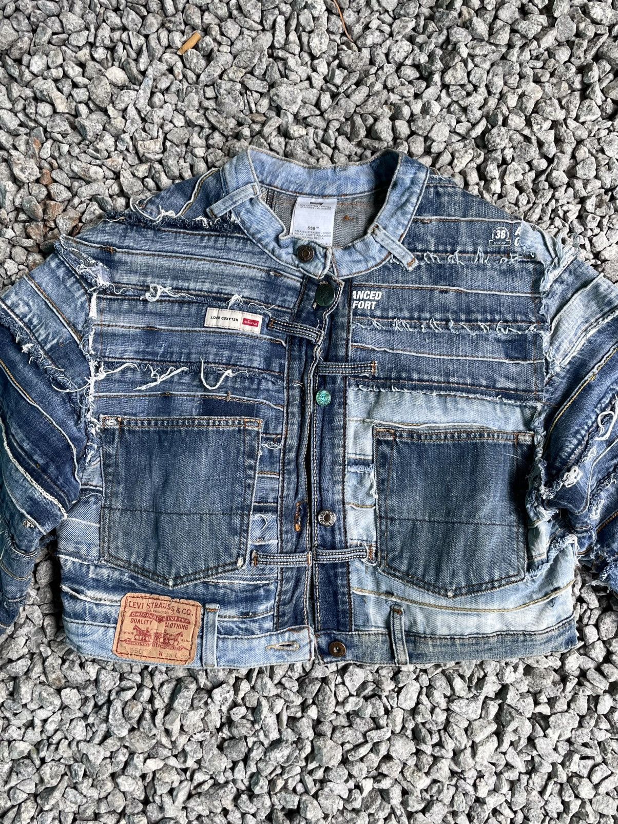 Japanese Brand Reworked denim jacket boxy crop Size M / US 6-8 / IT 42-44 - 5 Thumbnail