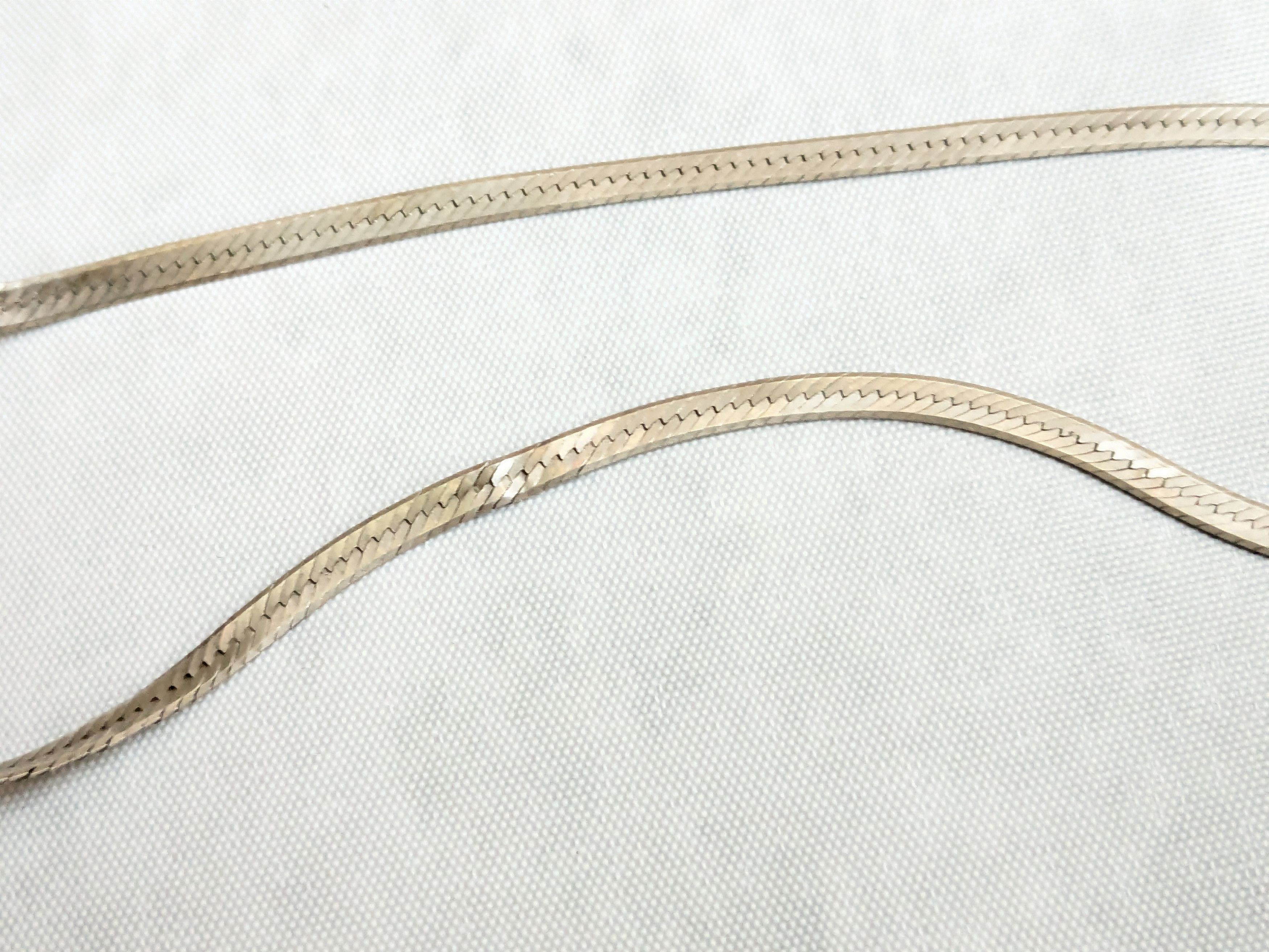 Jewelry Vintage Sterling Silver Herringbone Necklace 20" Size ONE SIZE - 9 Thumbnail