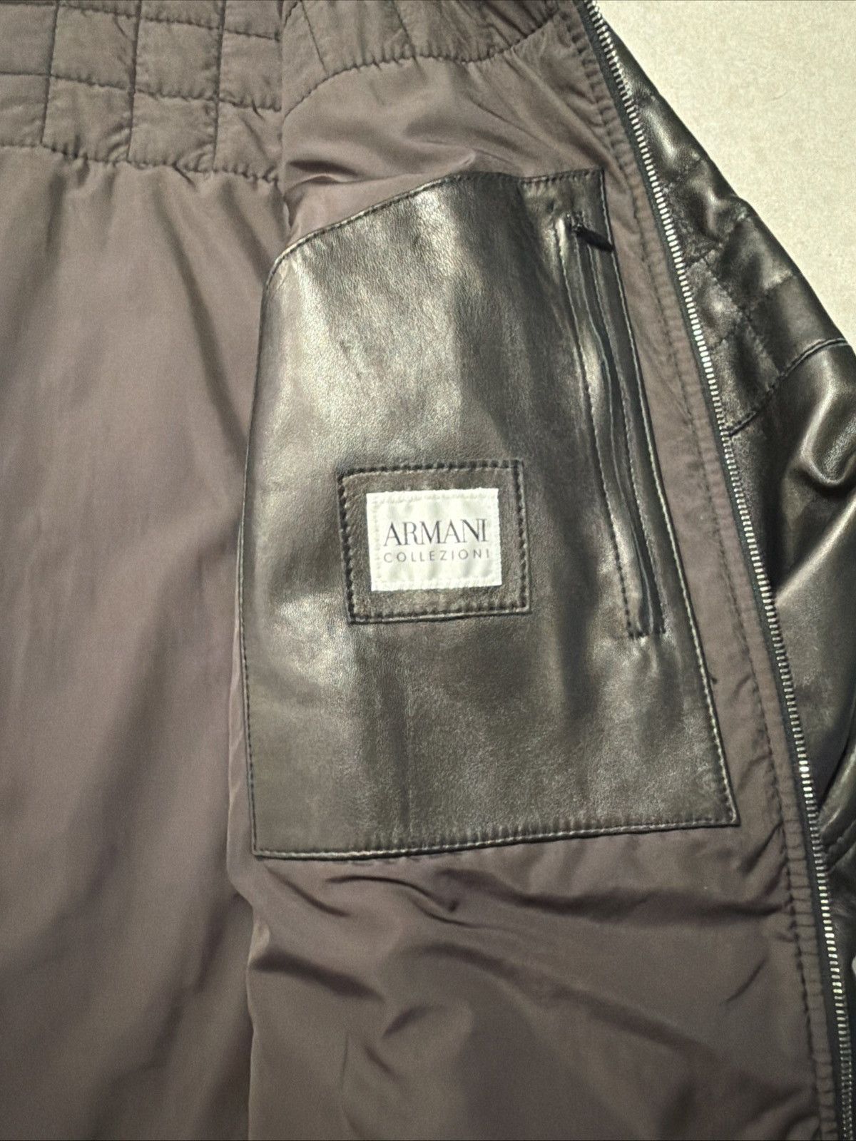 Armani Collezioni Armani Collezioni Men’s Leather Jacket Size 44 m Size US S / EU 44-46 / 1 - 6 Thumbnail
