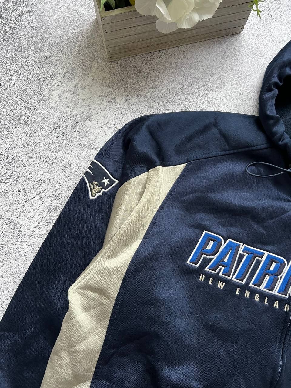 NFL × Reebok × Vintage Vintage Reebok New England Patriots NFL Full Zip Hoodie Size US L / EU 52-54 / 3 - 4 Thumbnail