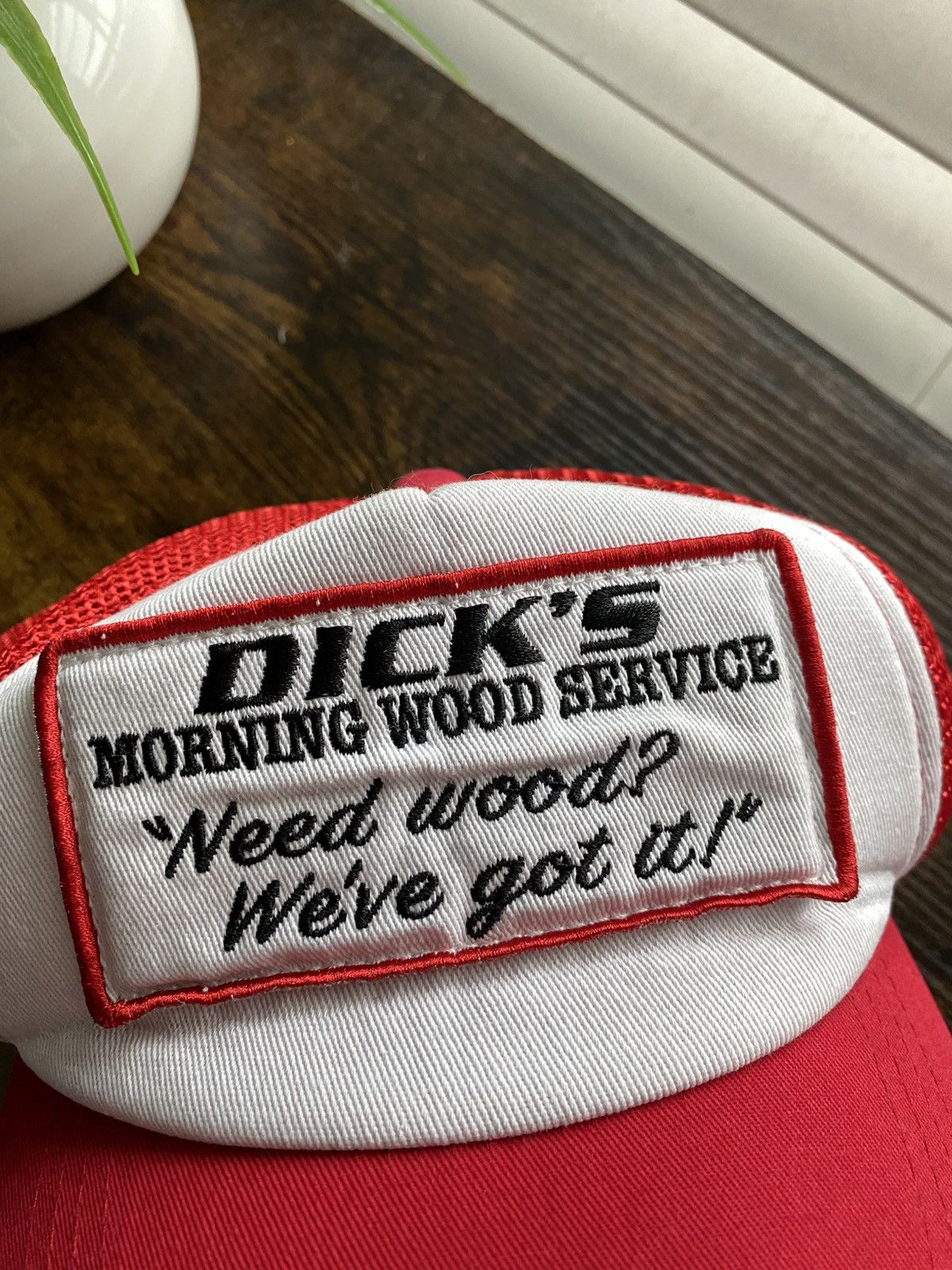 Vintage Vintage Funny Dicks Morning Wood Trucker Hat Size ONE SIZE - 3 Thumbnail