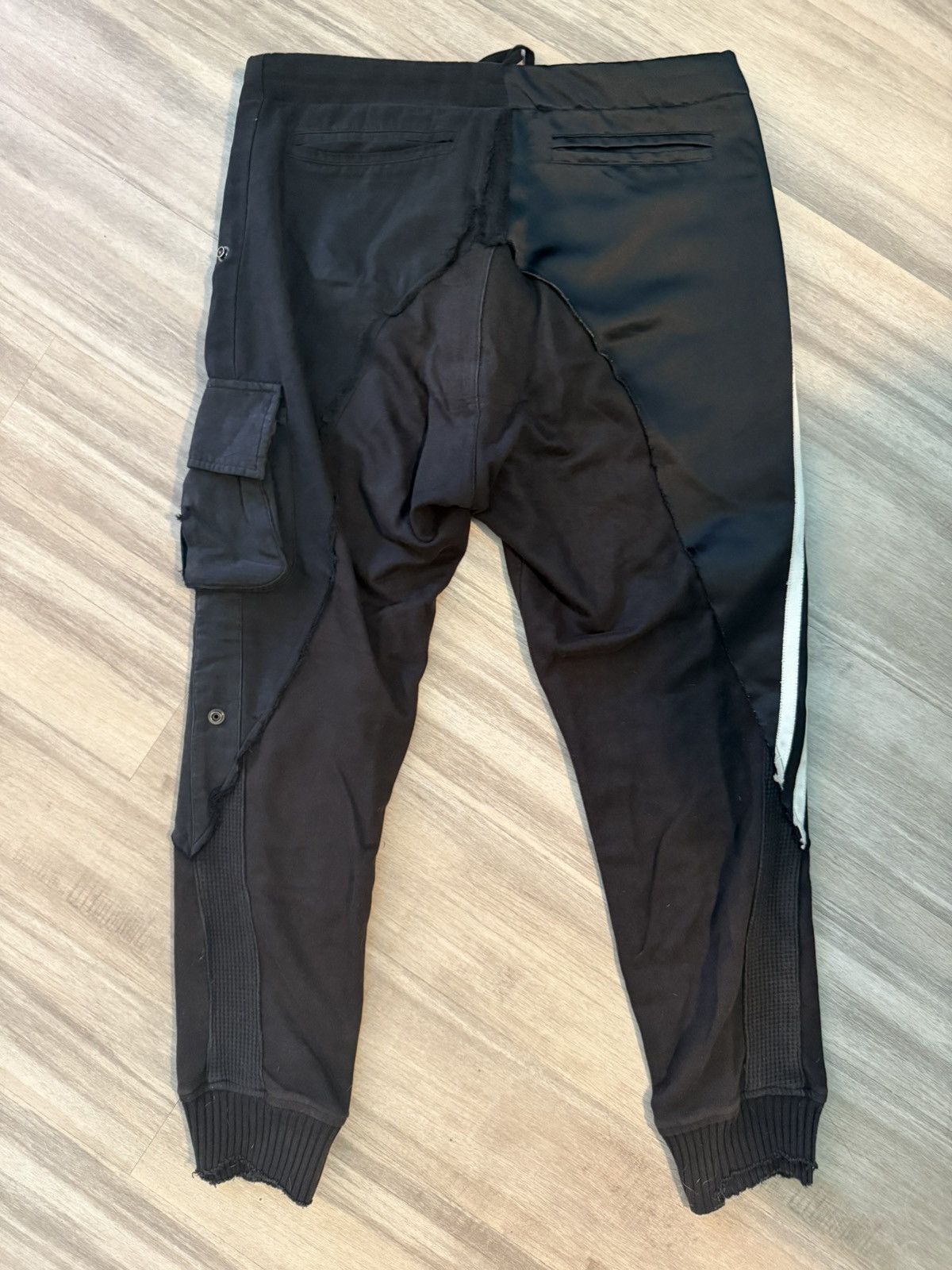 Greg Lauren Greg Lauren Black Satin Baker Lounge Pants Size US 32 / EU 48 - 6 Thumbnail