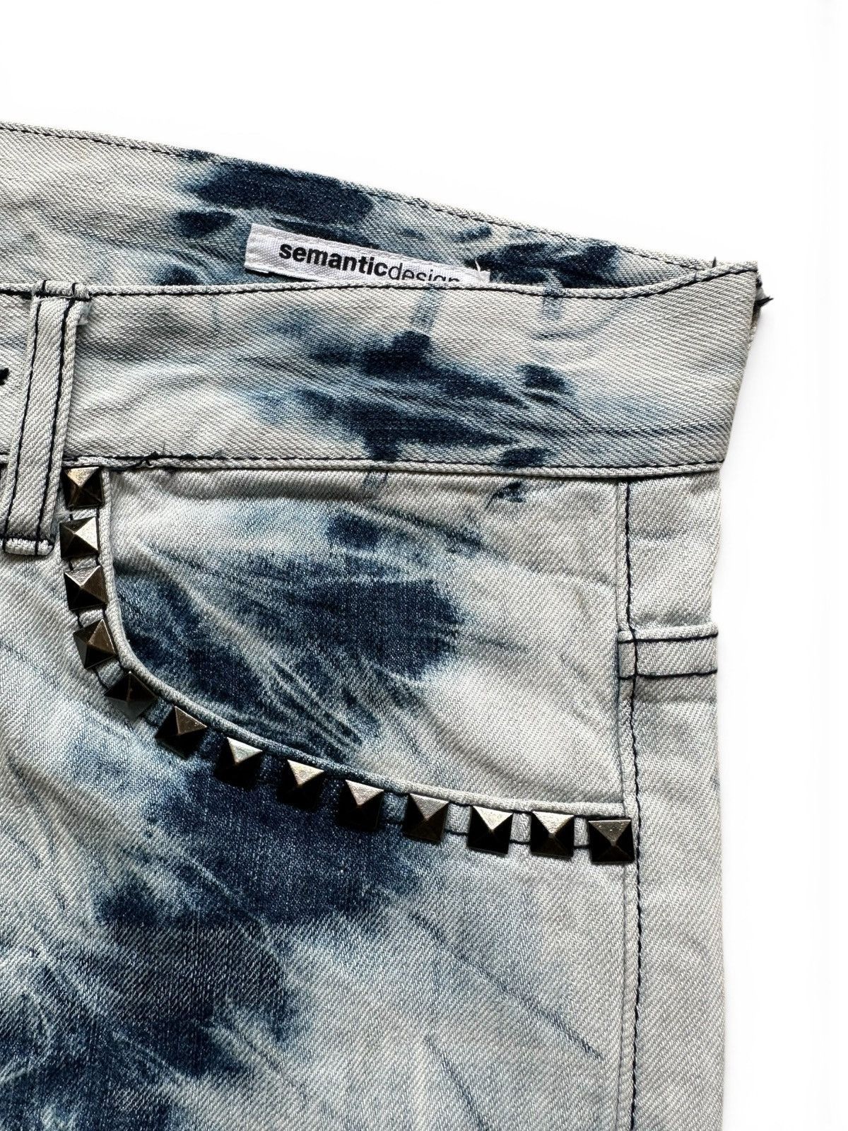 semanticdesign 31/28 - S/S 2008 Semanticdesign bleach studded pocket jeans Size US 31 - 6 Thumbnail