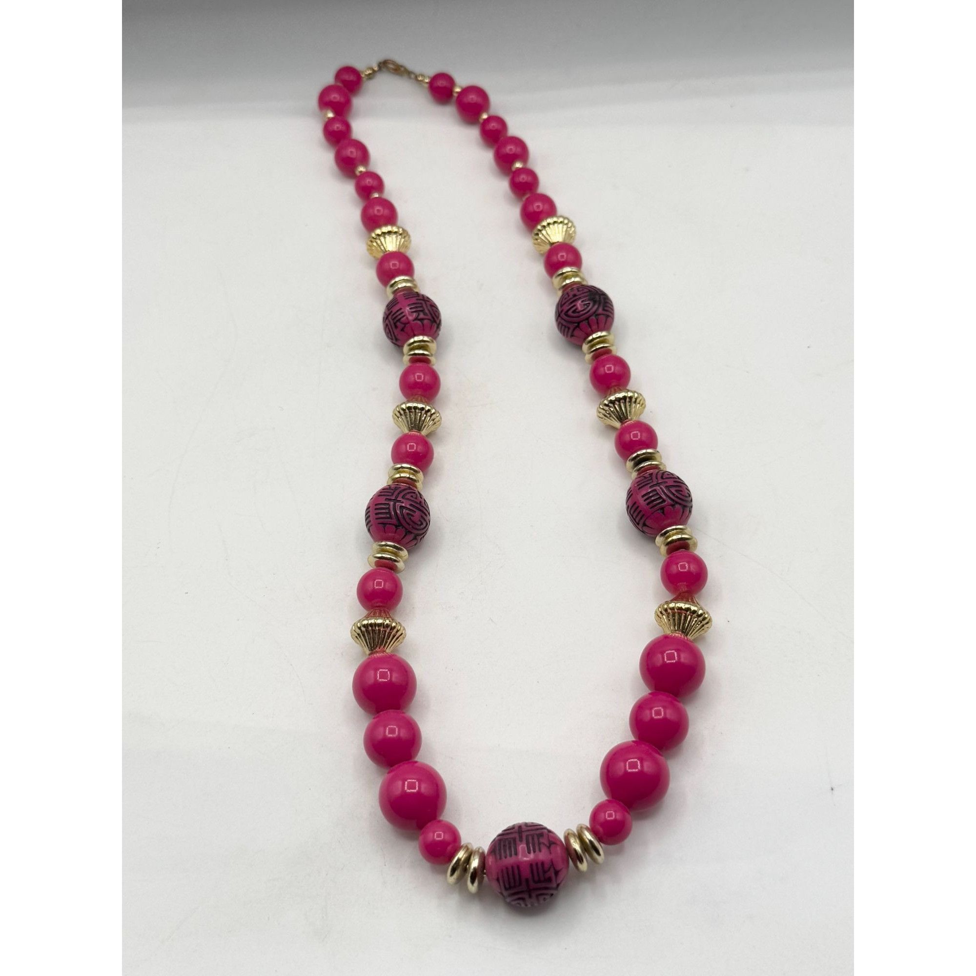 Vintage Vintage pink gold beaded necklace Size ONE SIZE - 4 Thumbnail