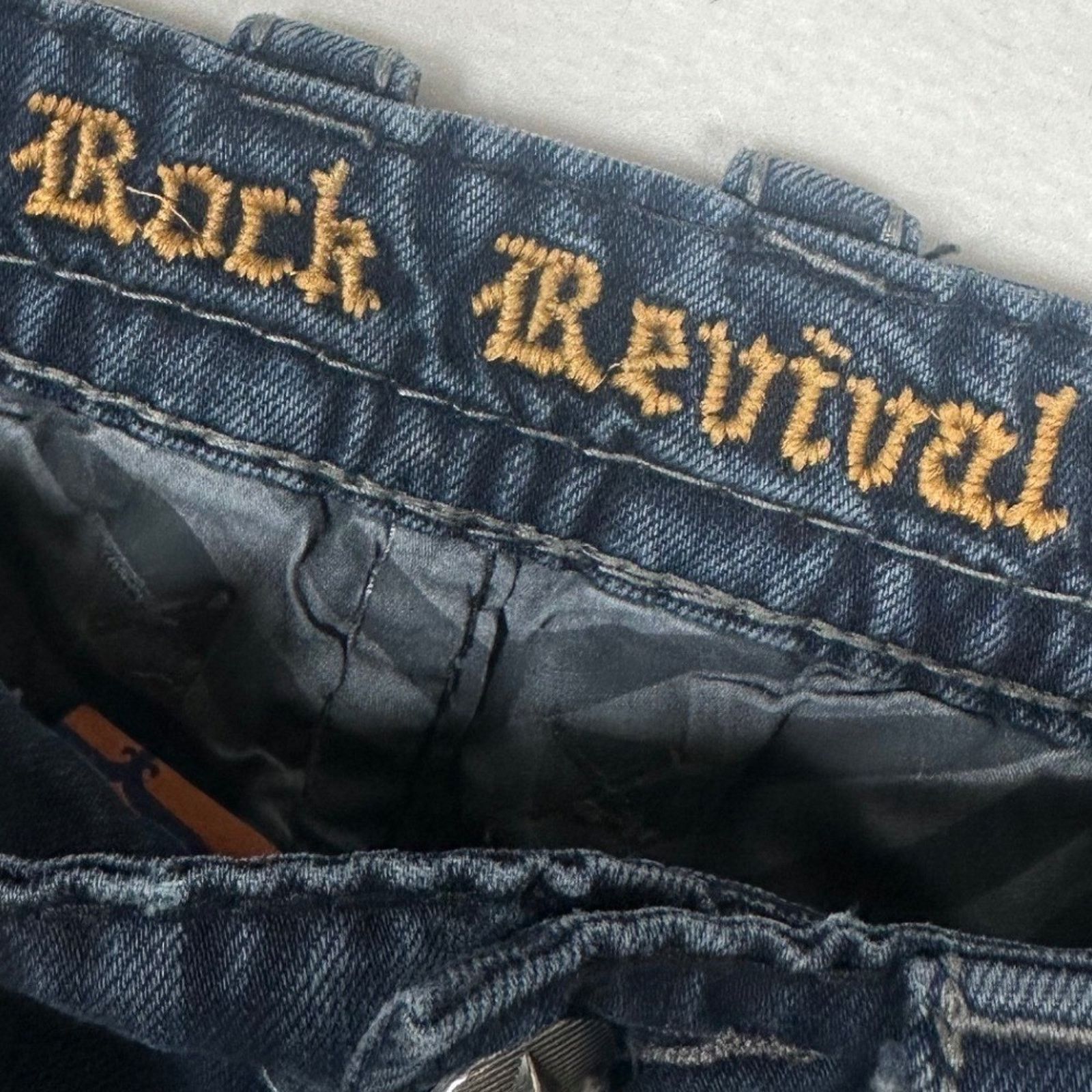 Rock Revival Rock Revival Womens Jeans Bootcut Embellished Denim Size 28 Size 28" / US 6 / IT 42 - 5 Thumbnail
