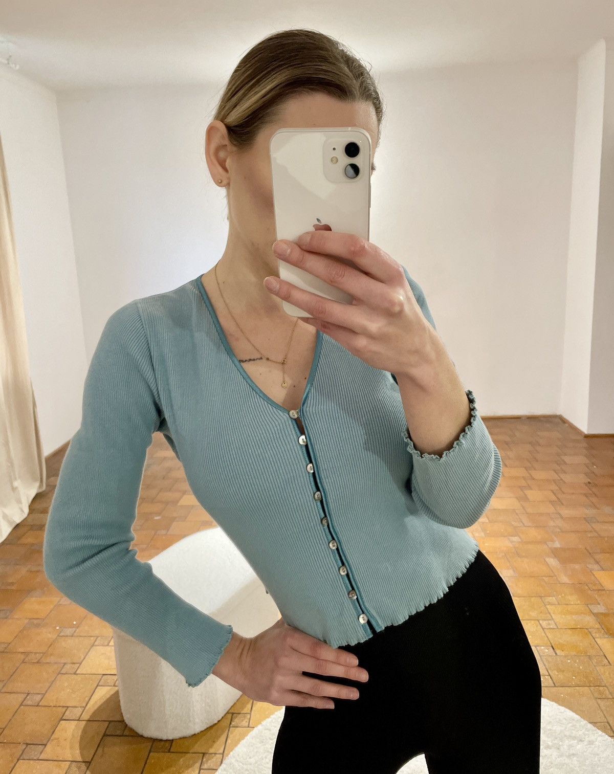 Hobbs London Hobbs basic blue blouse vintage LARGE Size L / US 10 / IT 46 - 1 Thumbnail