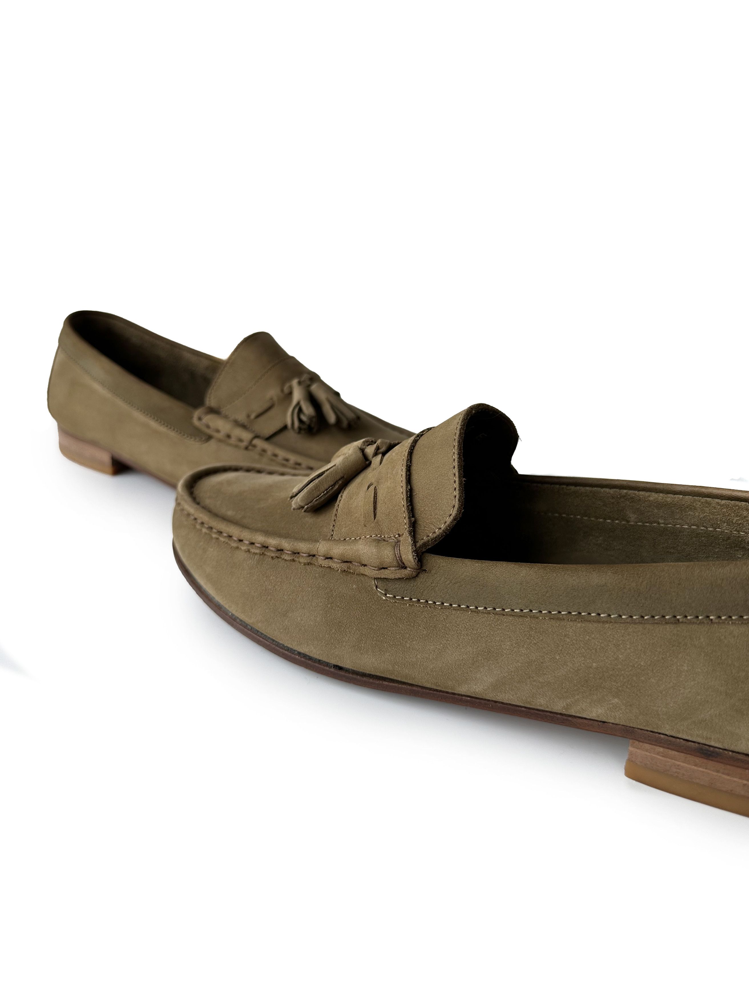 Bally Bally nubuck olive tassel loafer shoes Size US 10 / EU 43 - 4 Thumbnail