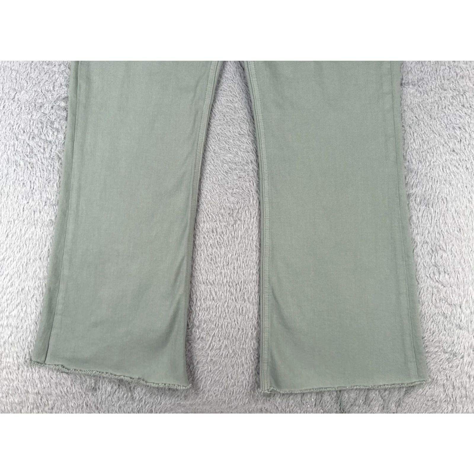 Vintage Harper Heritage Jeans Womens 30 Green High Rise Flared Cotton Denim 30x27 Regular Rise Zone 5-Pocket Size 30" / US 8 / IT 44 - 2 Thumbnail