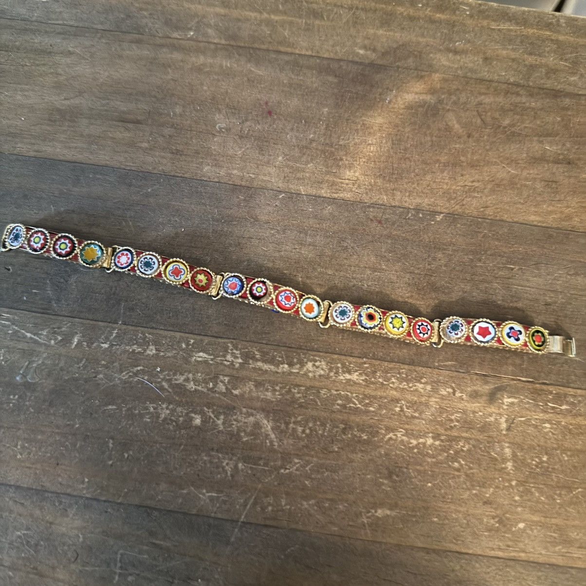 Vintage Vintage Italian Venetian Murano art glass link bracelet Size ONE SIZE - 2 Thumbnail