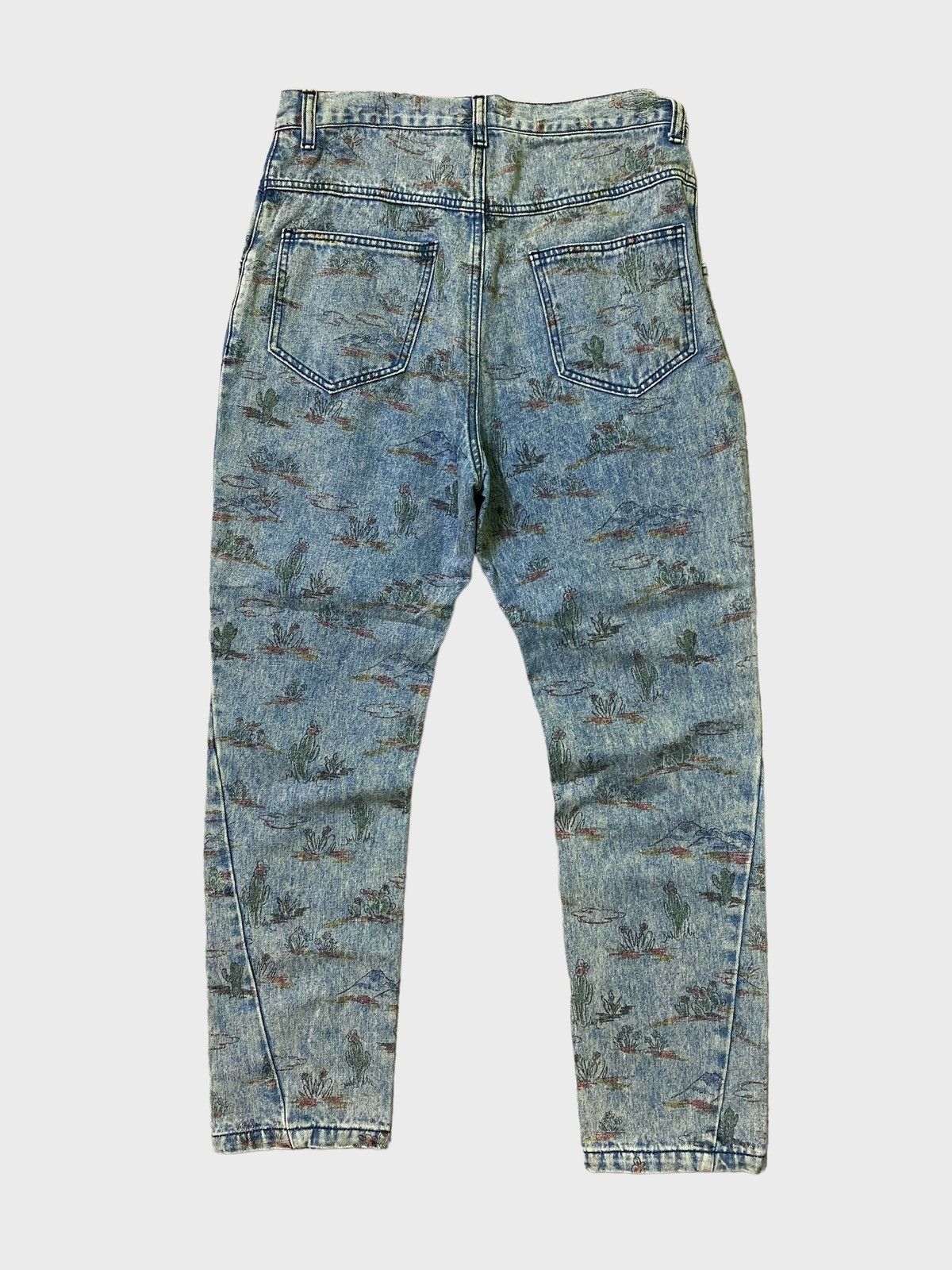 Issey Miyake Issey Miyake Style Cactus Designs Denim Jeans Size US 30 / EU 46 - 2 Thumbnail