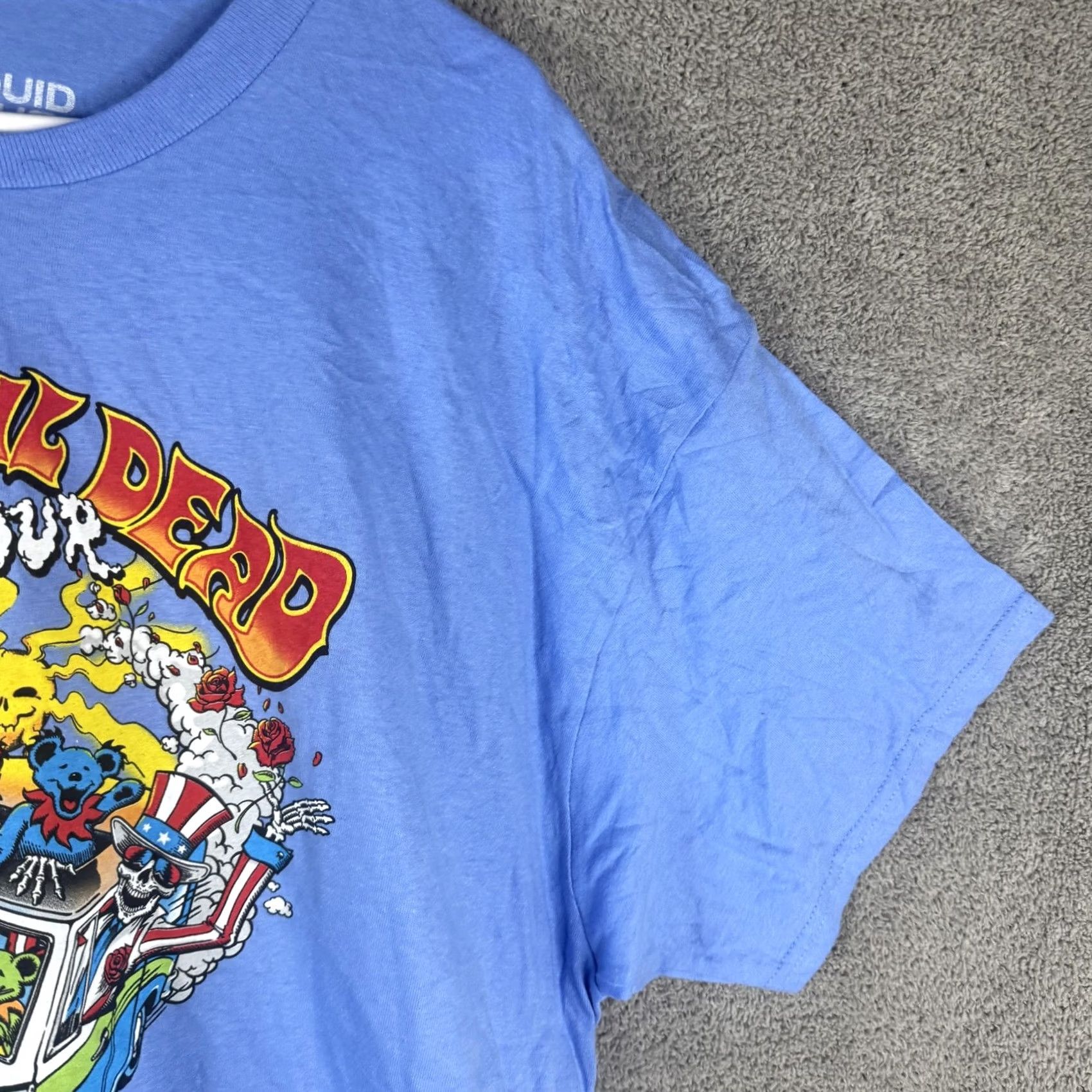 Liquid Blue Liquid Blue Grateful Dead Shirt Mens 2XL Blue Summer Tour Band Music Graphic Tee Size US XXL / EU 58 / 5 - 3 Thumbnail