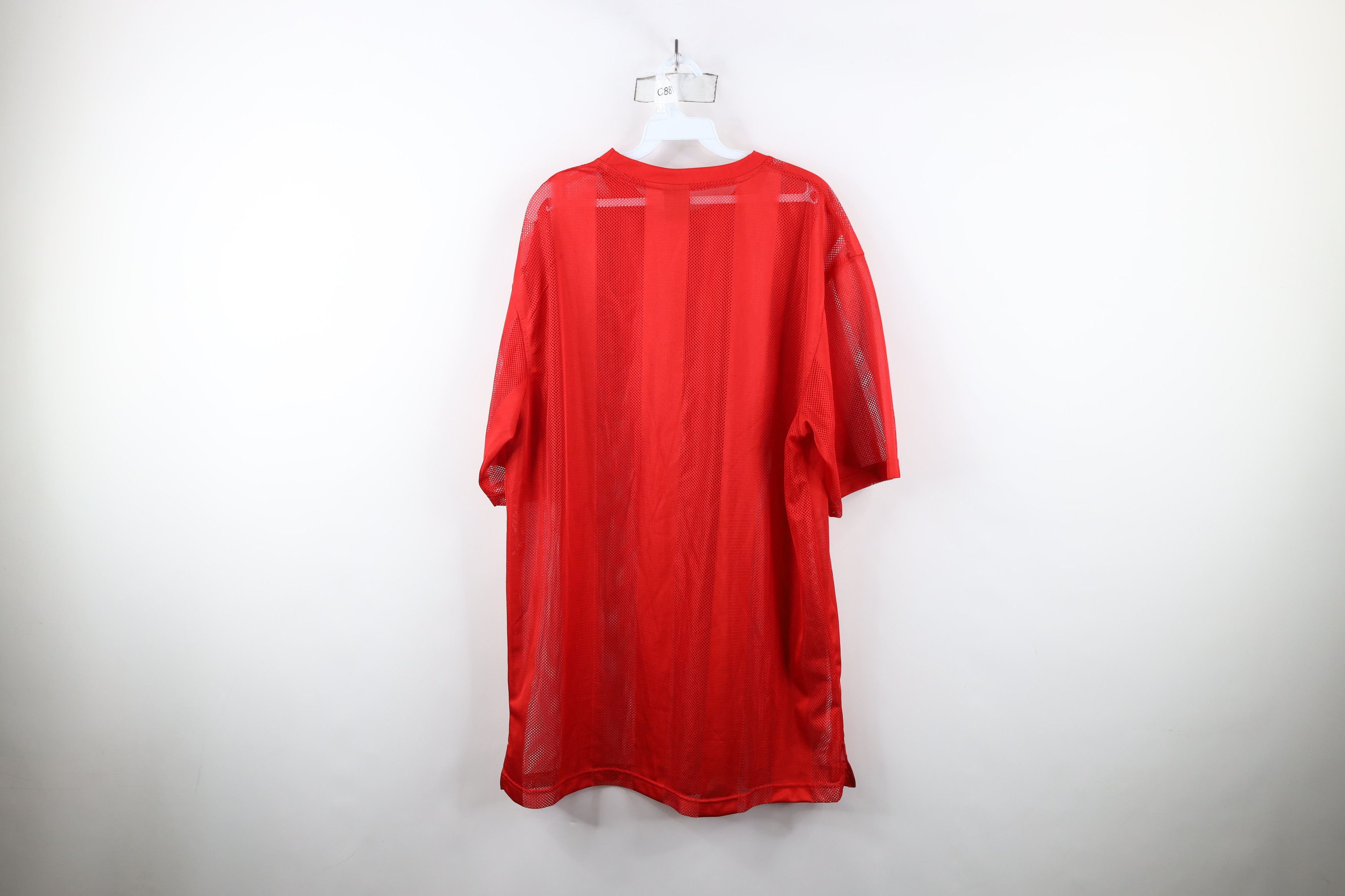 Vintage Vintage 90s Y2K Streetwear Striped Mesh Short Sleeve T-Shirt Size US L / EU 52-54 / 3 - 8 Thumbnail