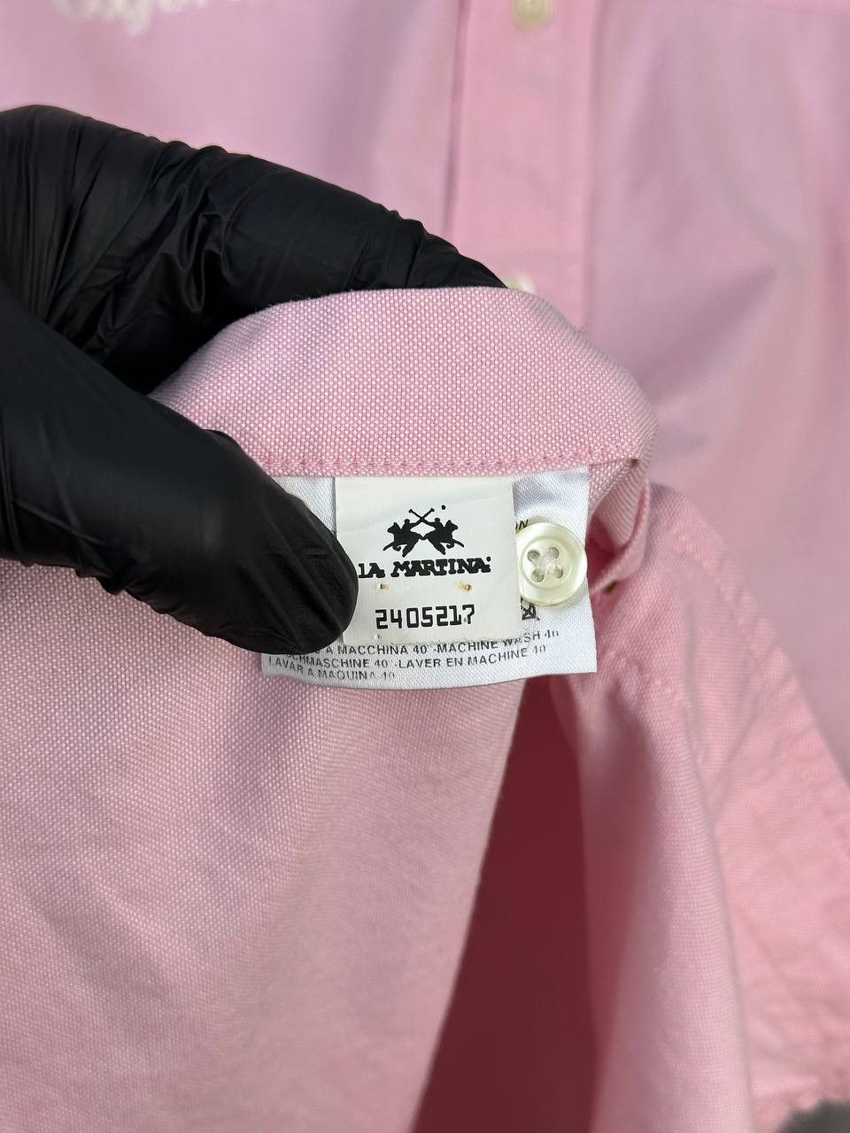 La Martina La Martina "Oxford Polo" Button Up Shirt Pink Crest Logo LS Size US L / EU 52-54 / 3 - 13 Thumbnail