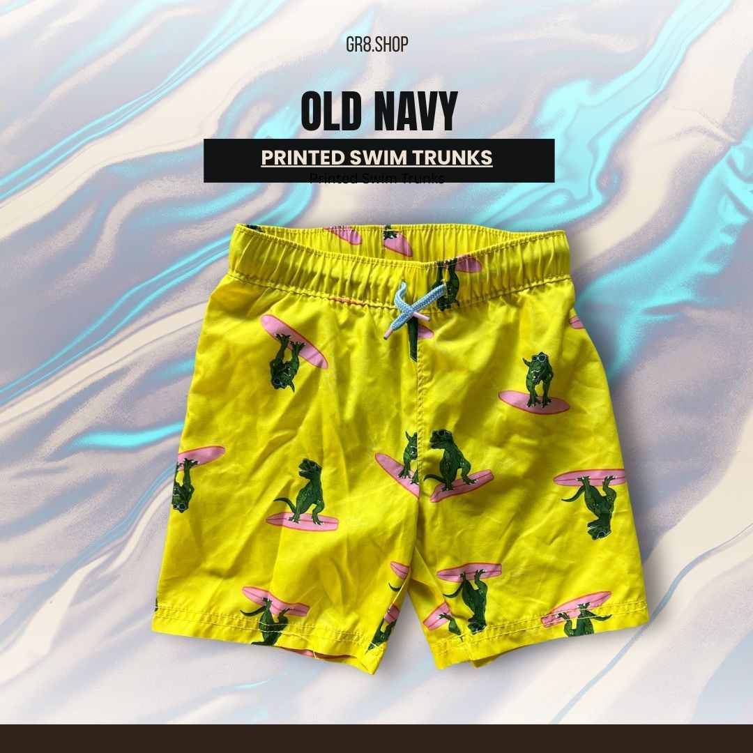 Old Navy Old Navy Kids 5T Printed Swim Trunks Green Surfing Cat Desig Size US 26 / EU 42 - 1 Thumbnail