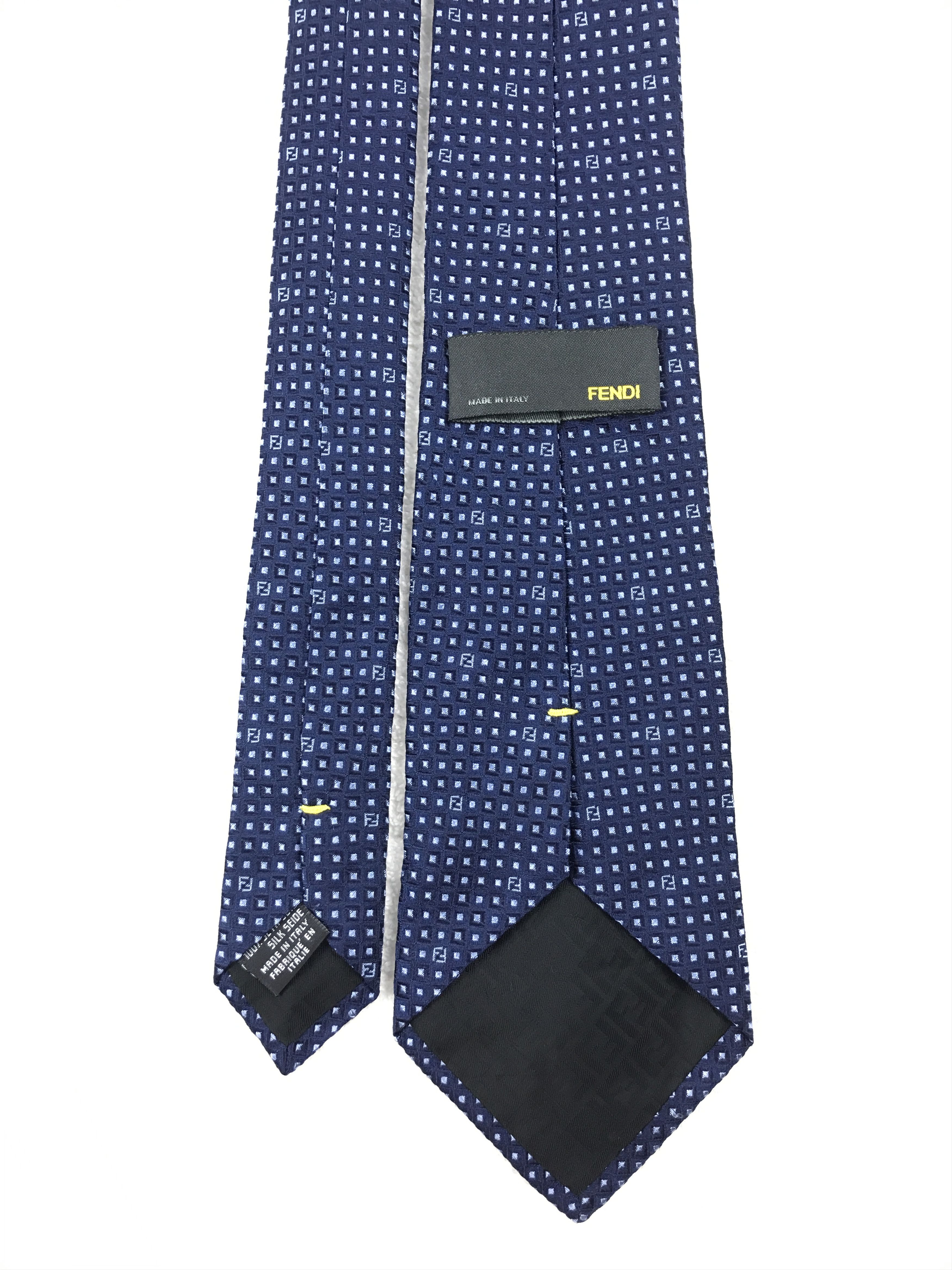 Fendi Vintage Fendi Monogram Silk Necktie Size ONE SIZE - 4 Thumbnail