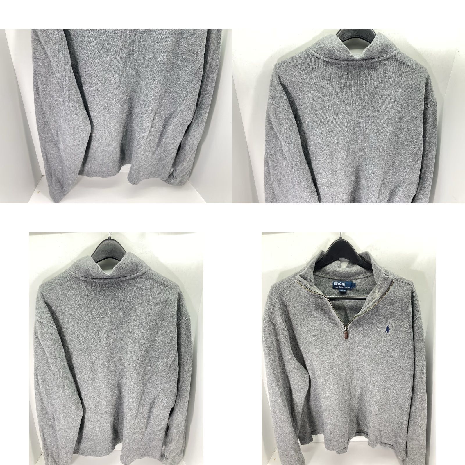 Ralph Lauren Polo Ralph Lauren Sweater Men XL Gray Pullover 1/4 Zip Long Sleeve Heavy Cotton Size US XL / EU 56 / 4 - 8 Thumbnail