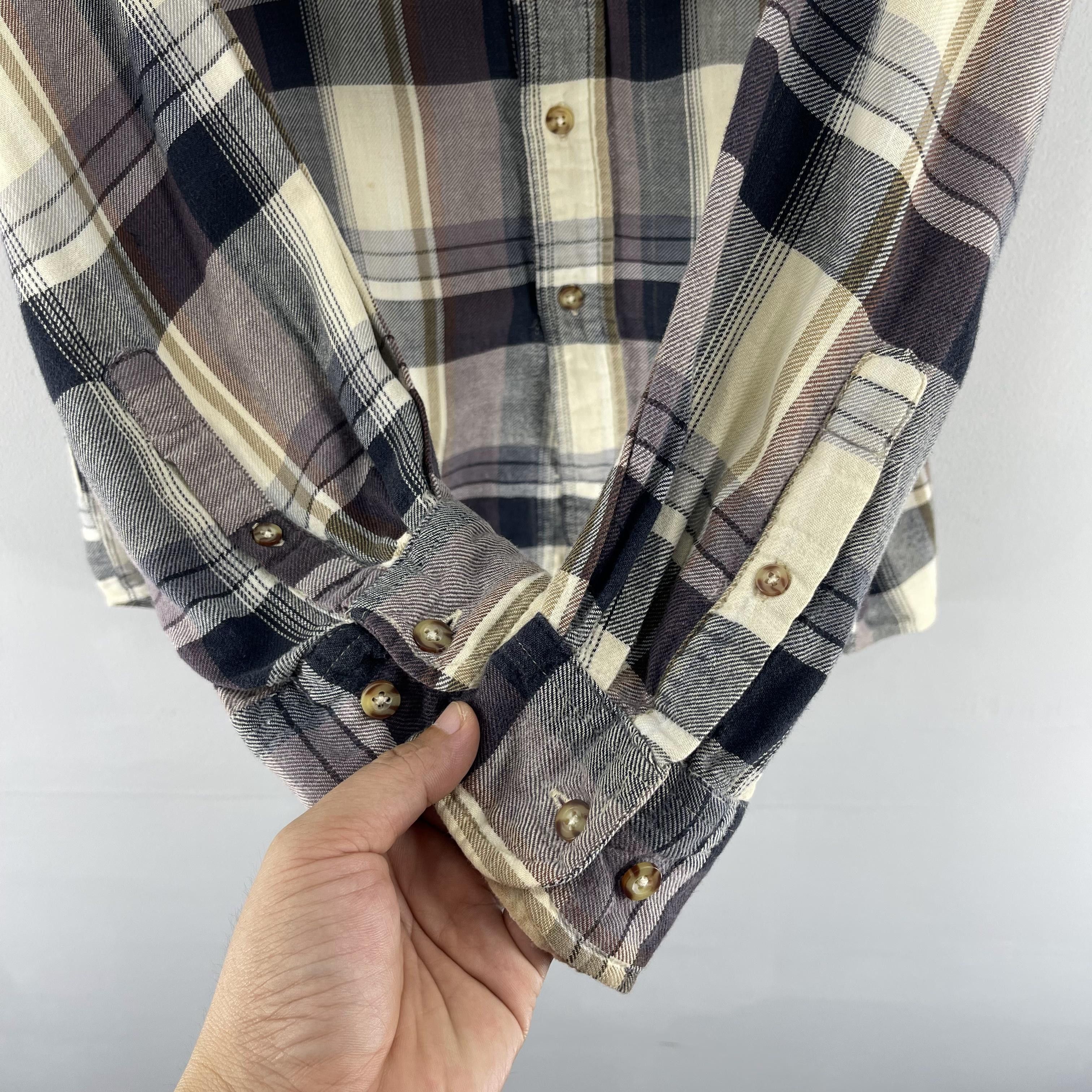 Flannel Vintage Plaid Checkered Tartan Multi Flannel Button Up Size US M / EU 48-50 / 2 - 7 Thumbnail