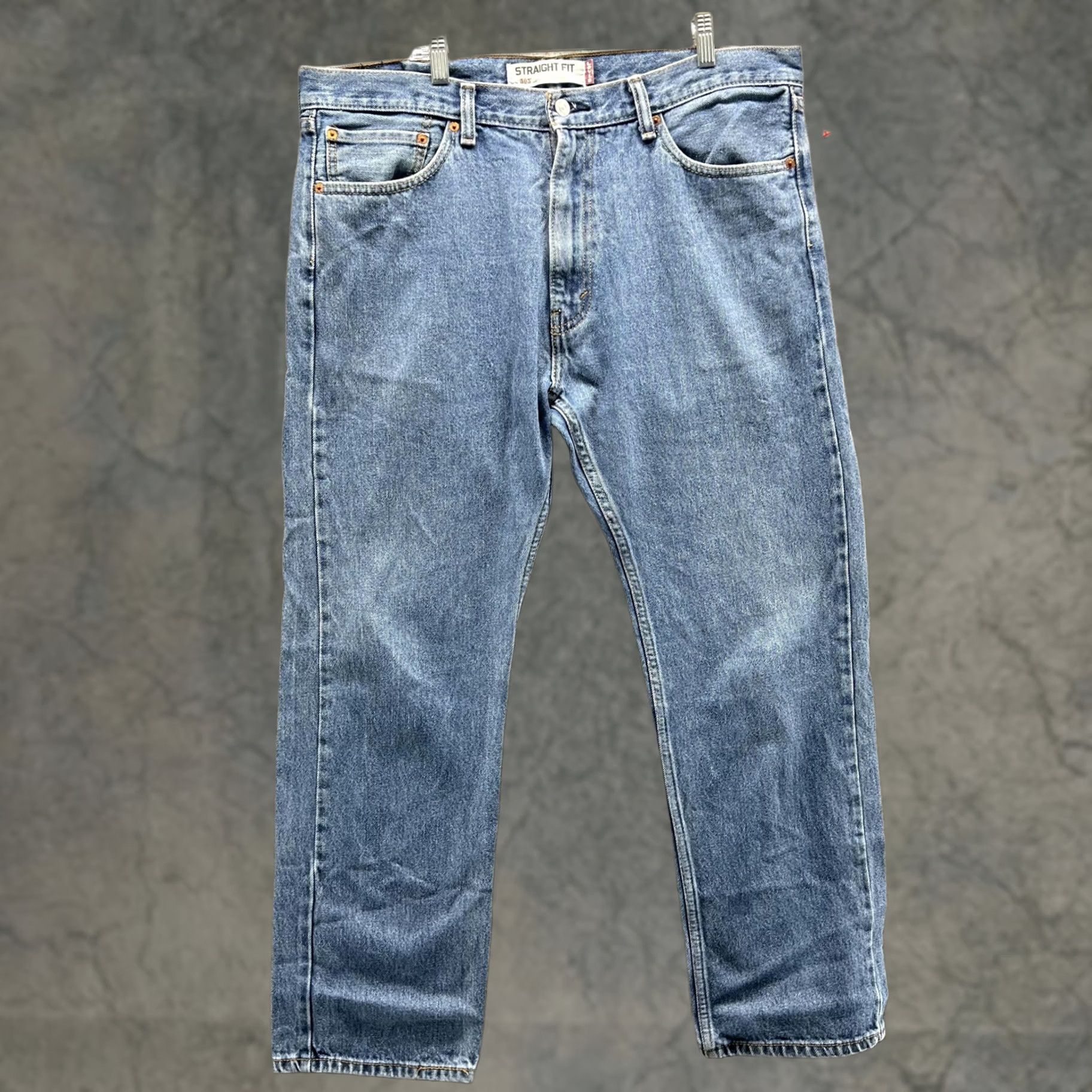 Levi's Levi's 505 Jeans Mens 38x30 Blue Straight Denim Medium Wash Casual Classic Distressed? No Size US 38 / EU 54 - 1 Thumbnail