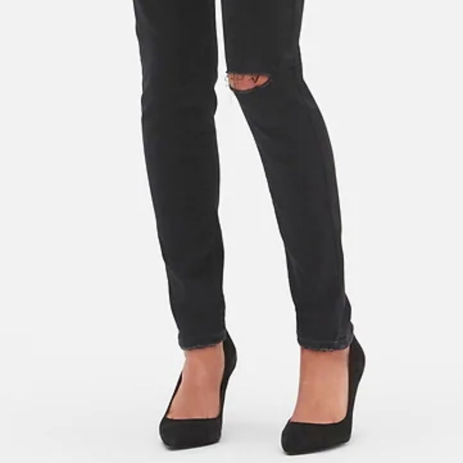 Banana Republic Banana Republic High Rise Black Denim Skinny Jeans Size 27" / US 4 / IT 40 - 3 Thumbnail