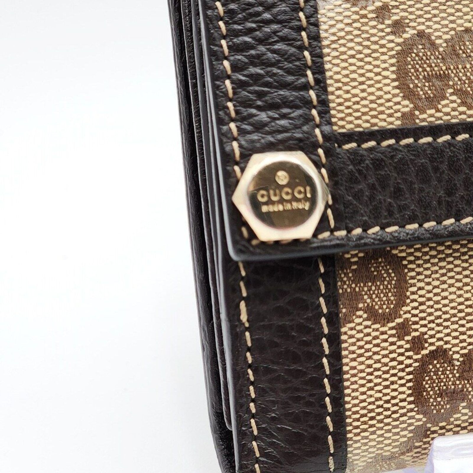 Gucci Gucci Monogram Continental Charmy Wallet Brown Size ONE SIZE - 11 Thumbnail