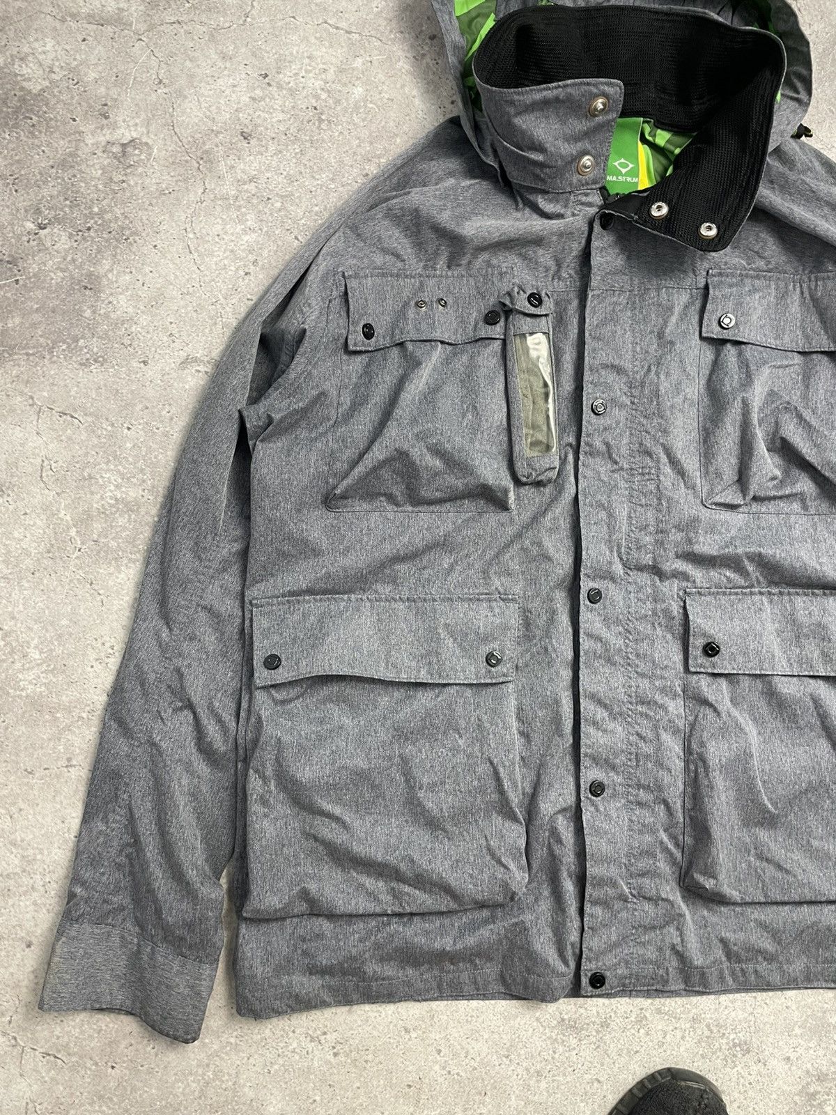 MA.STRUM × Massimo Osti RARE! Ma.Strum Torch Jacket Hooded Gray Shimmer Size US XL / EU 56 / 4 - 3 Thumbnail