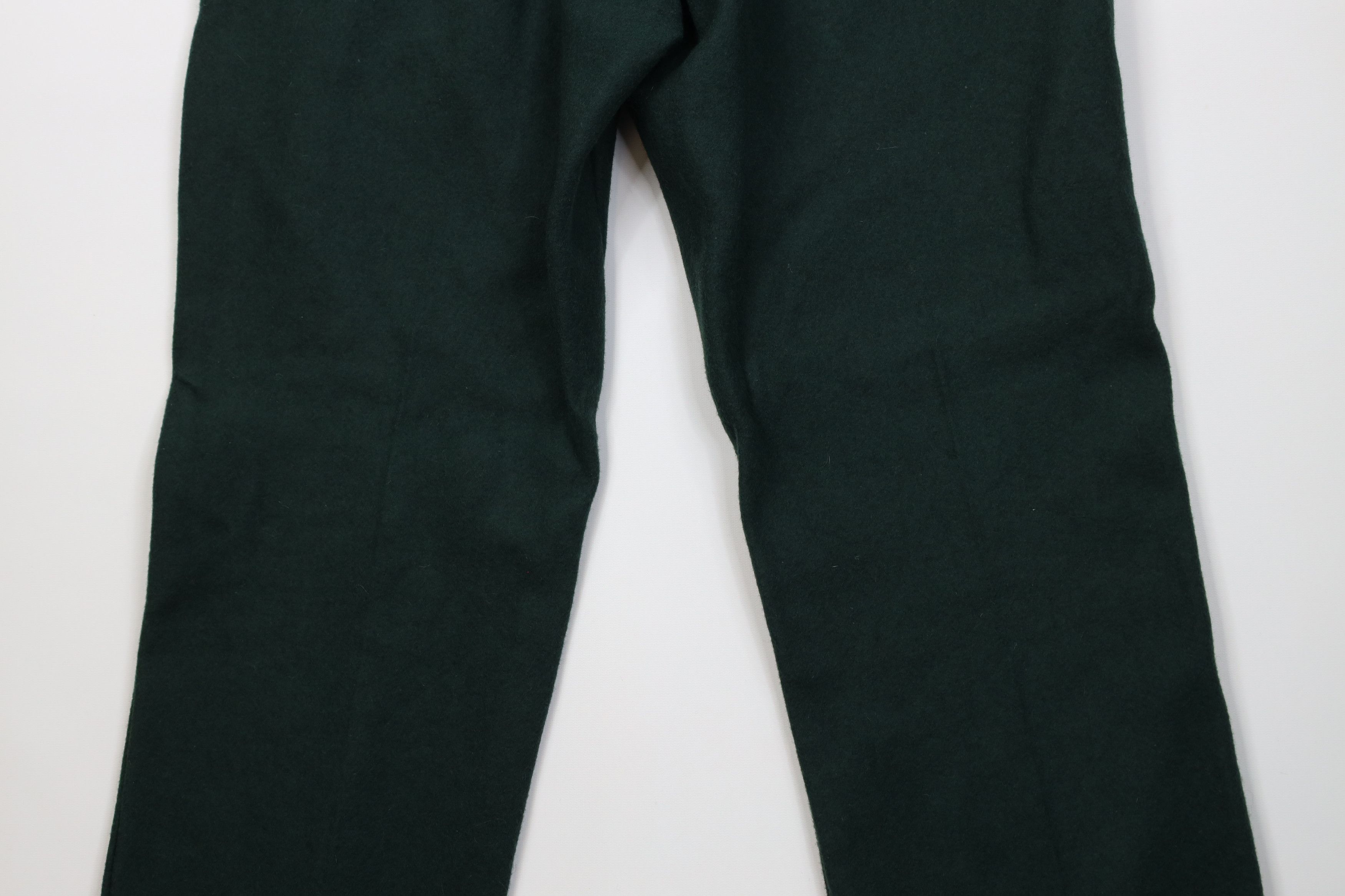 Vintage Vintage 90s Streetwear Wool Wide Leg Pants Hunter Green Size US 36 / EU 52 - 12 Thumbnail