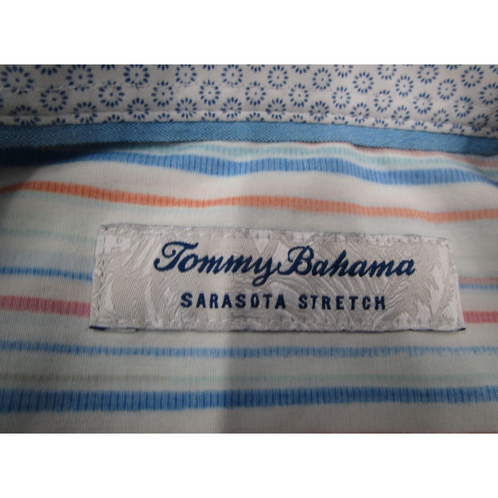 Tommy Bahama Tommy Bahama Shirt Mens Large Striped Sarasota Stretch Button Down Long Sleeve Size US L / EU 52-54 / 3 - 3 Thumbnail