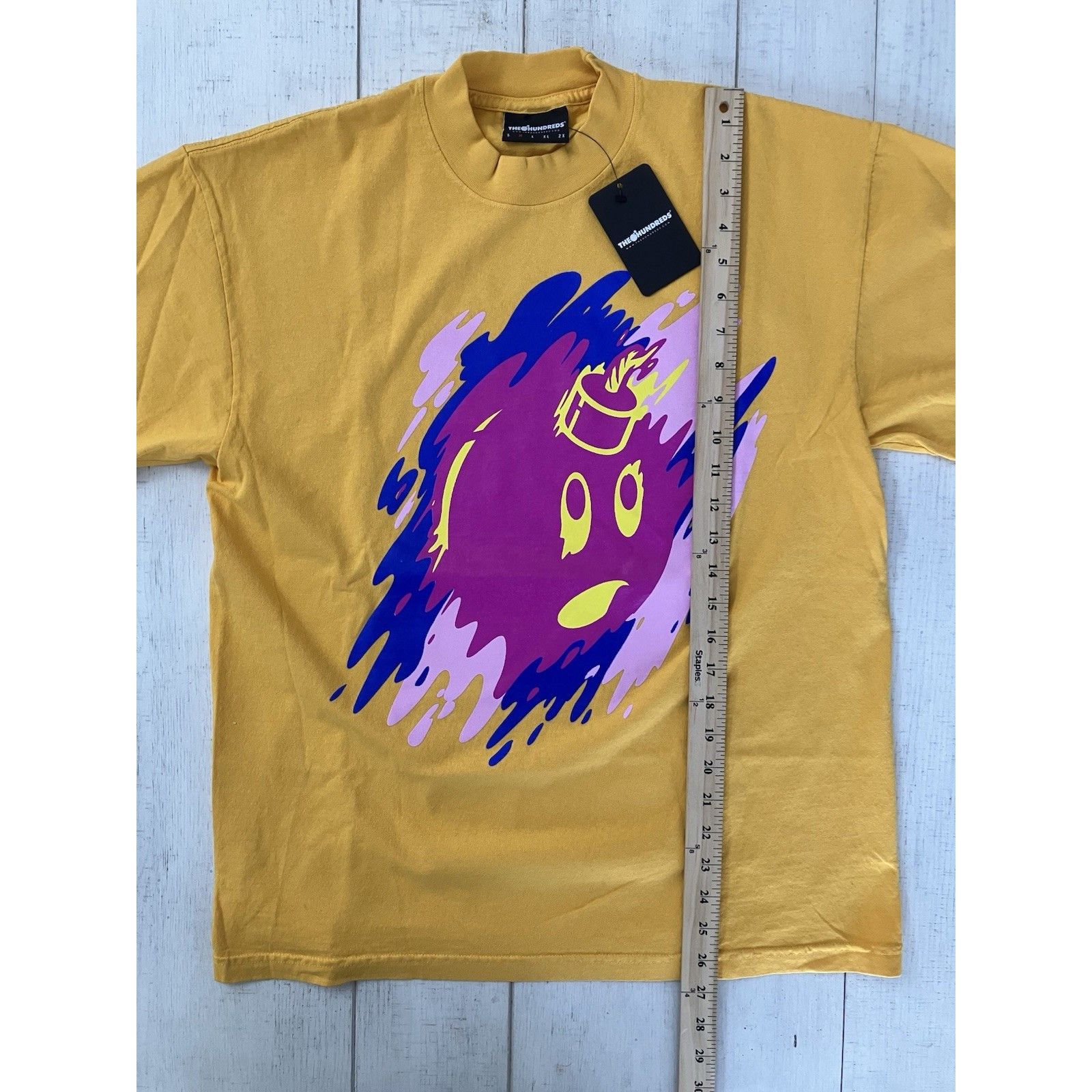 The Hundreds The Hundreds Adam Bomb Mock Neck Neon Splatter T-Shirt Yello Size US M / EU 48-50 / 2 - 3 Thumbnail