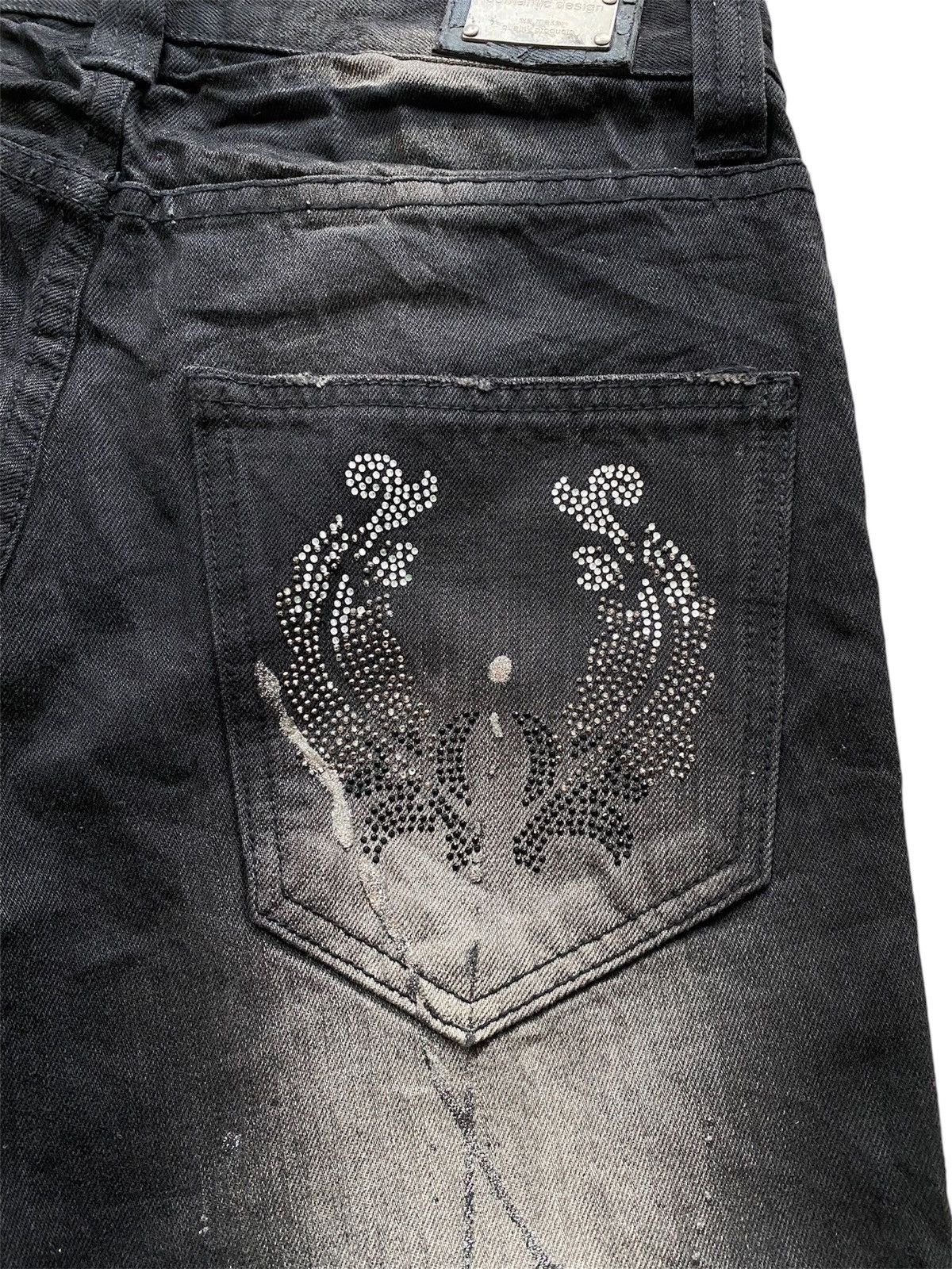 If Six Was Nine × Japanese Brand × Le Grande Bleu (L.G.B.) Semantic design splatter flare jeans Size US 31 - 8 Thumbnail