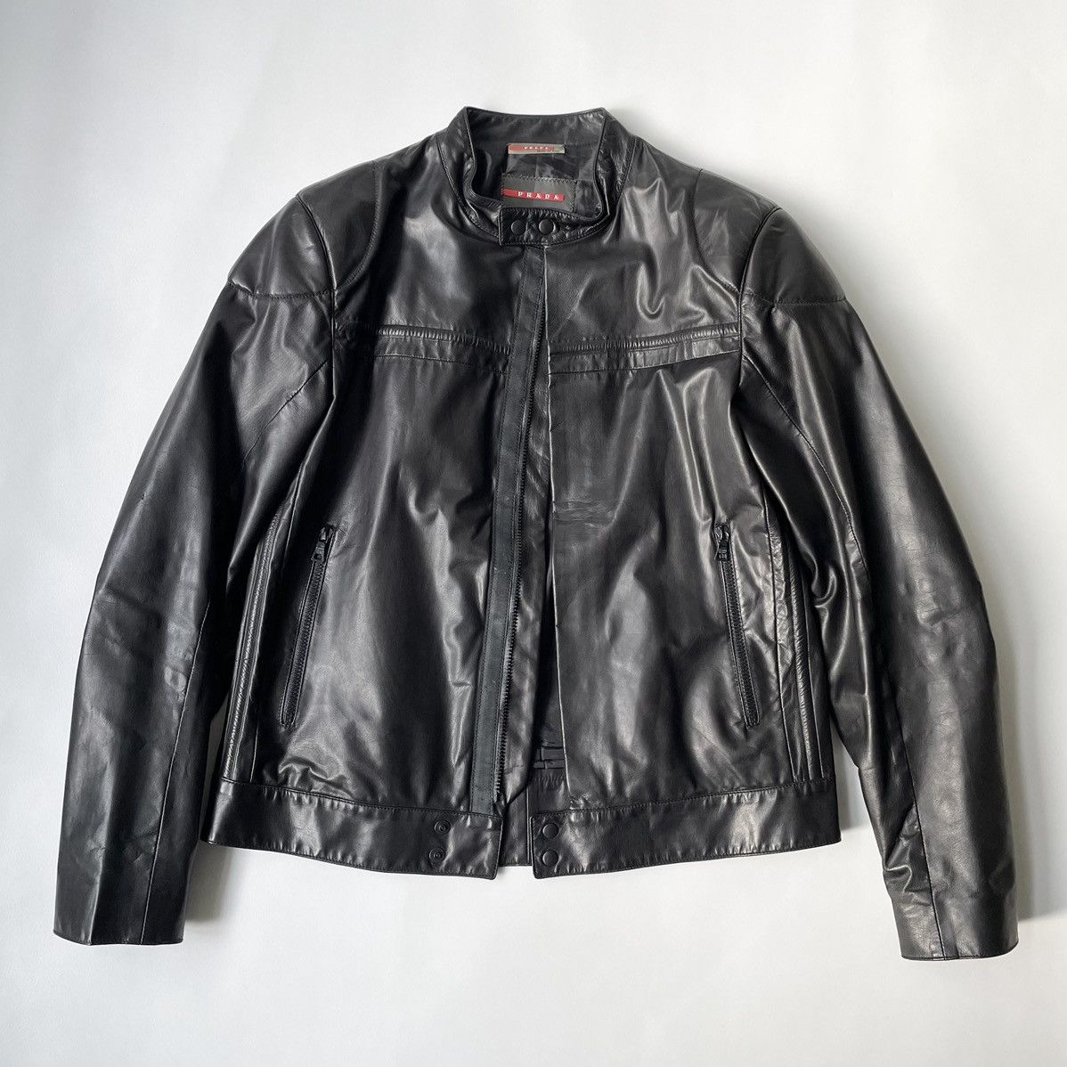 Prada S/S 07 Leather Motorcycle Jacket Size US M / EU 48-50 / 2 - 13 Thumbnail