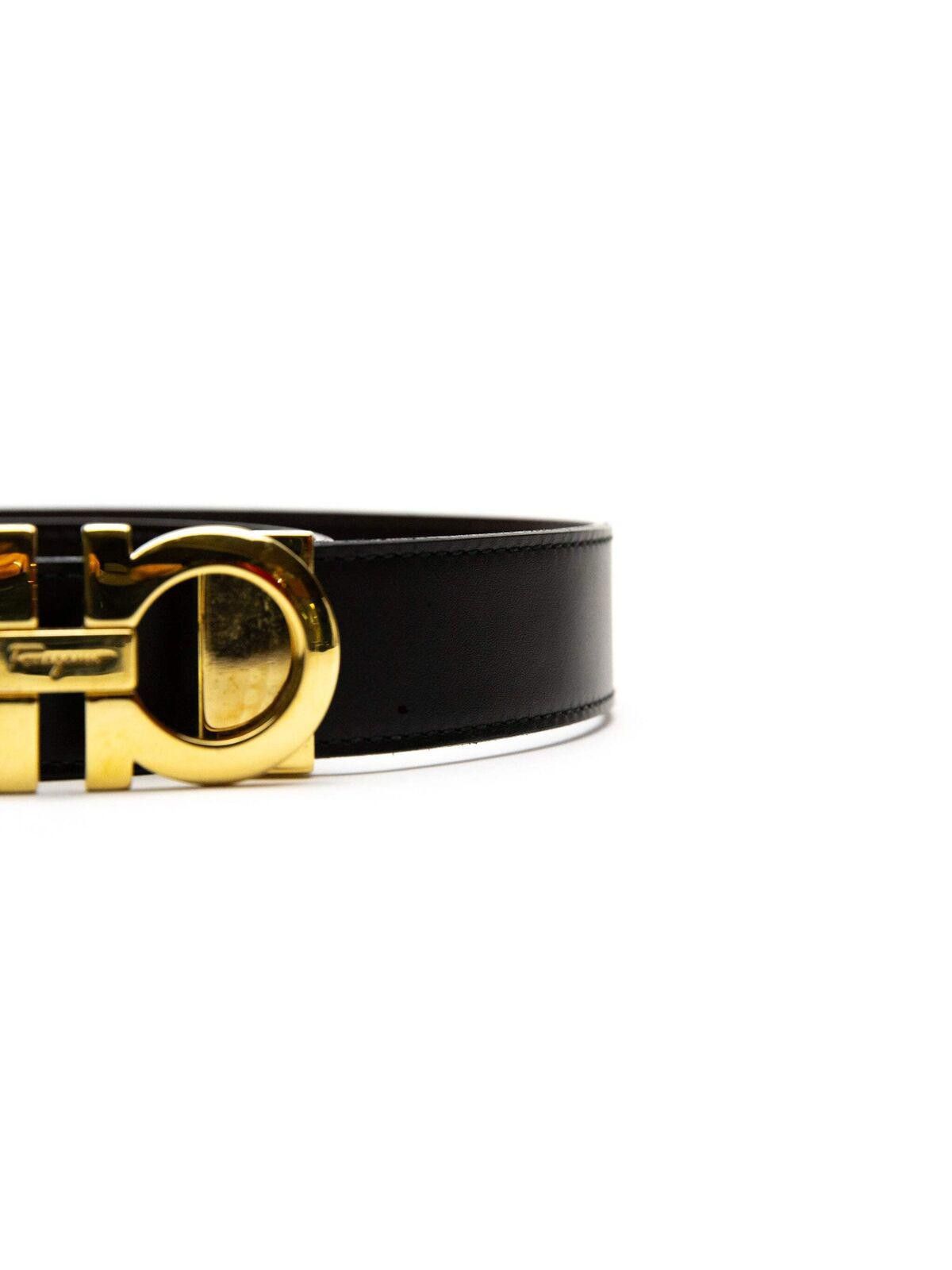 Salvatore Ferragamo Salvatore Ferragamo Mens Gancini Buckle Leather Belt Size ONE SIZE - 6 Thumbnail