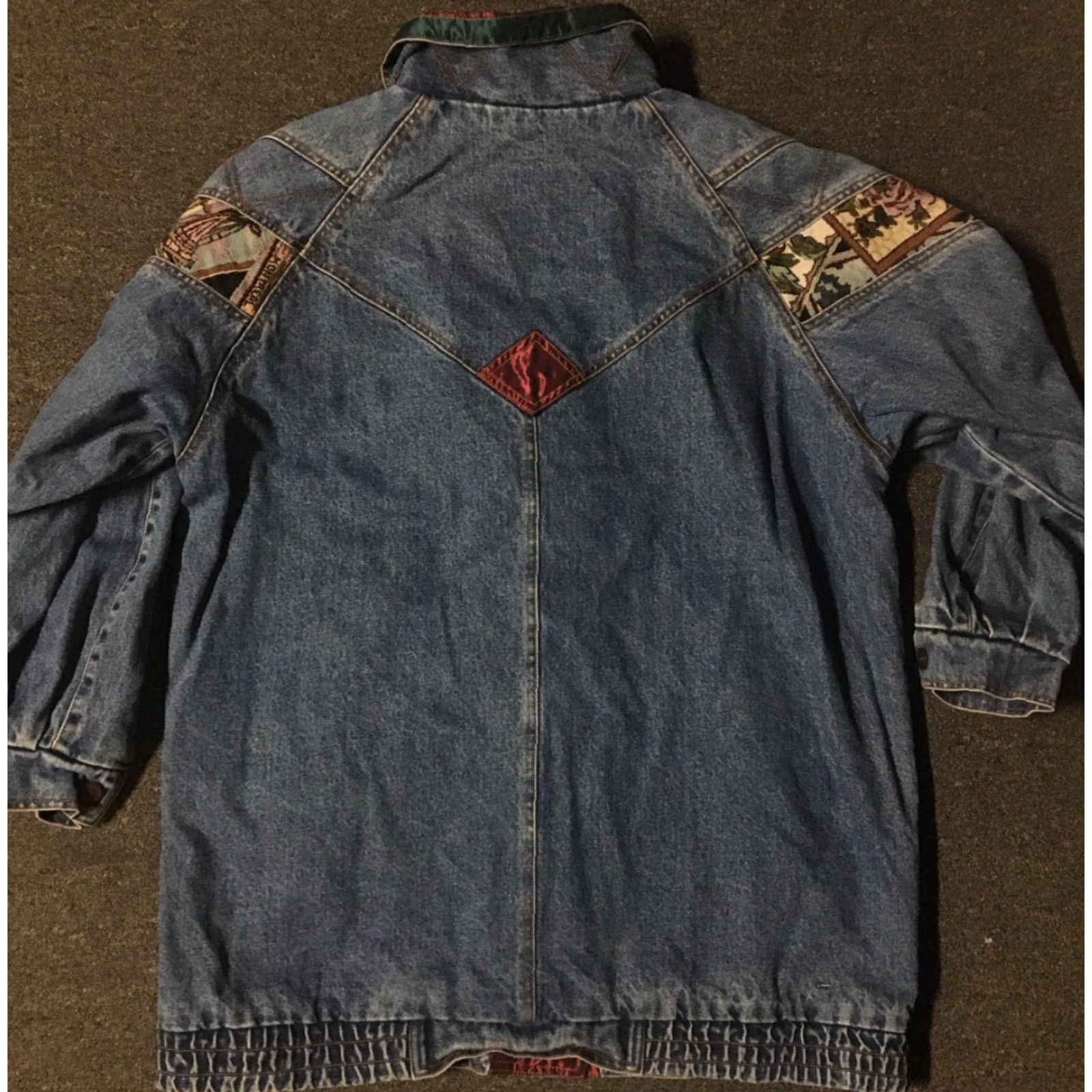 Vintage VINTAGE Current Seen Denim Jean Jacket L Women Long Blue 80s 90s Grunge Biker Western USA Size 36" / US 14 / IT 50 - 5 Thumbnail