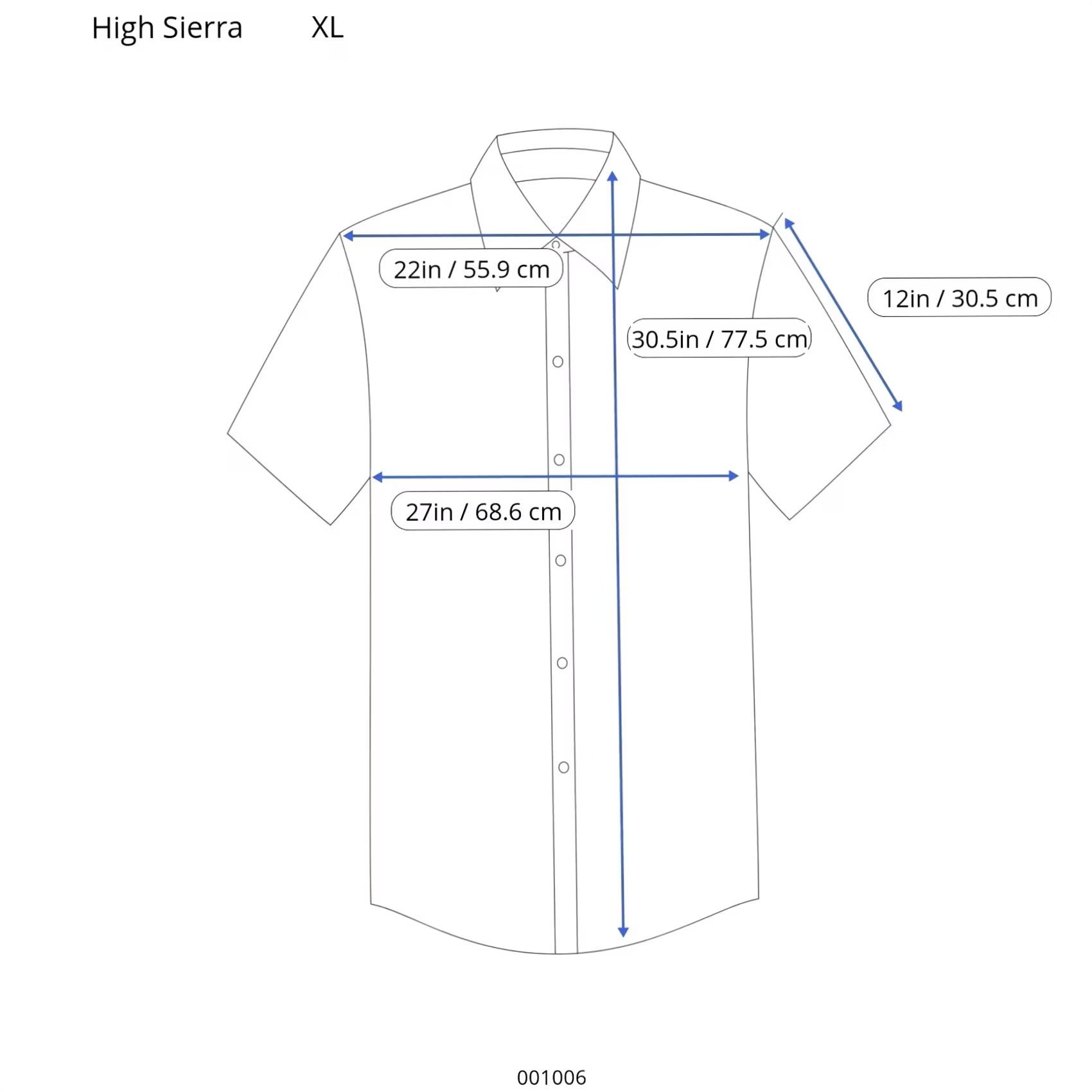 High Sierra High Sierra Mens Plaid Short Sleeve Shirt XL Blue White Casual Button Up Size US XL / EU 56 / 4 - 8 Thumbnail