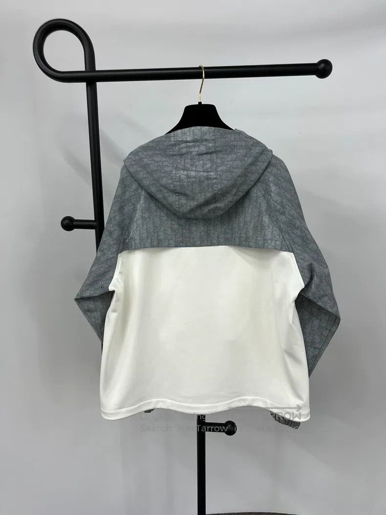 Dior Dior Gray old flower stitching hooded windbreaker jacket Size US M / EU 48-50 / 2 - 2 Thumbnail