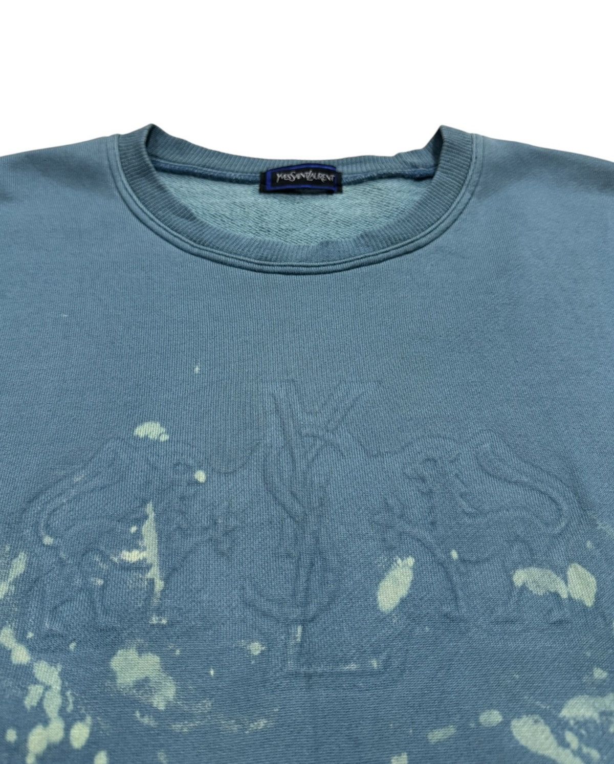 Saint Laurent Paris Vintage YSL Damaged Sweatshirt Size US L / EU 52-54 / 3 - 8 Thumbnail